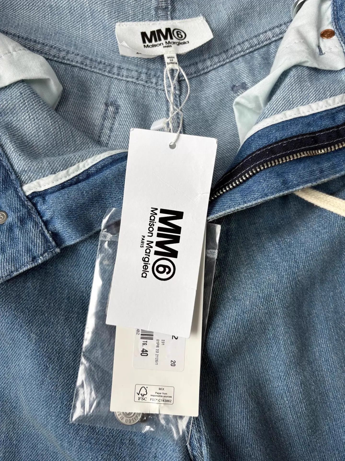 Maison Margiela Maison Margiela MM6 Blue Drawstring Jeans IT40 Size 27" / US 4 / IT 40 - 3 Thumbnail