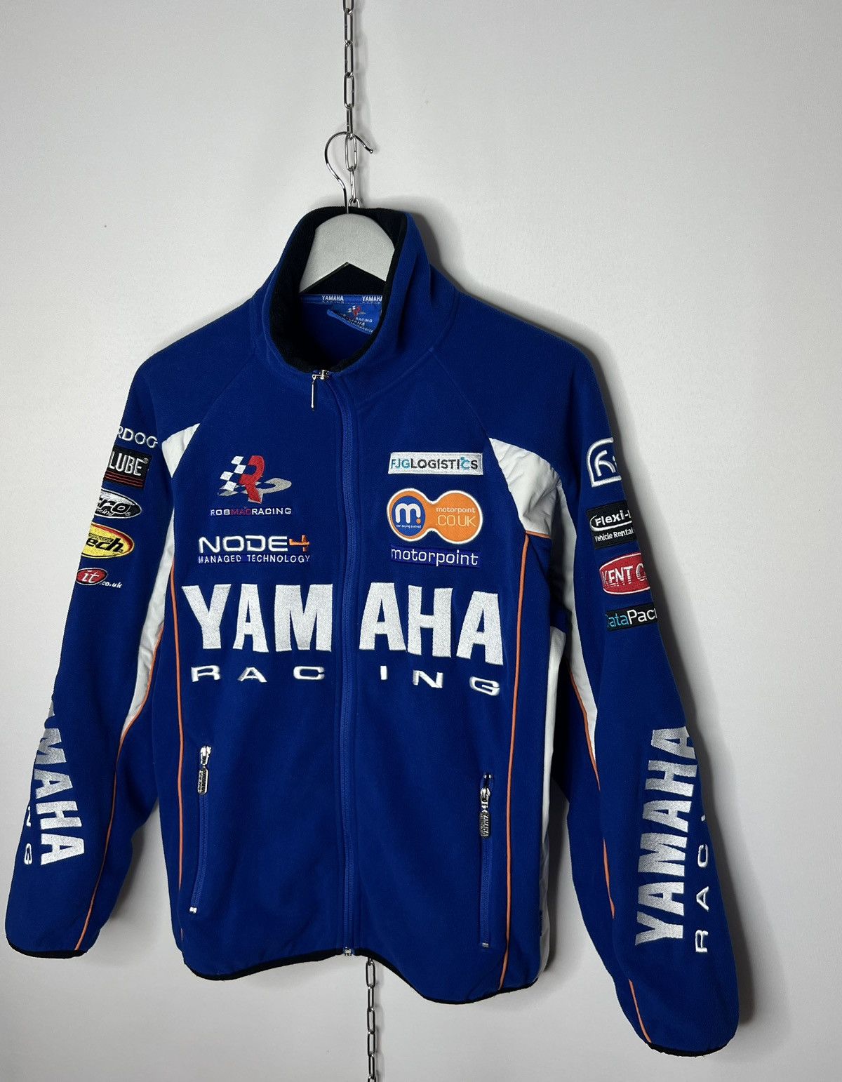Yamaha Vintage Yamaha Big Logo Full Sponsors Fleece Full Zip Jacket Size US XS / EU 42 / 0 - 3 Thumbnail