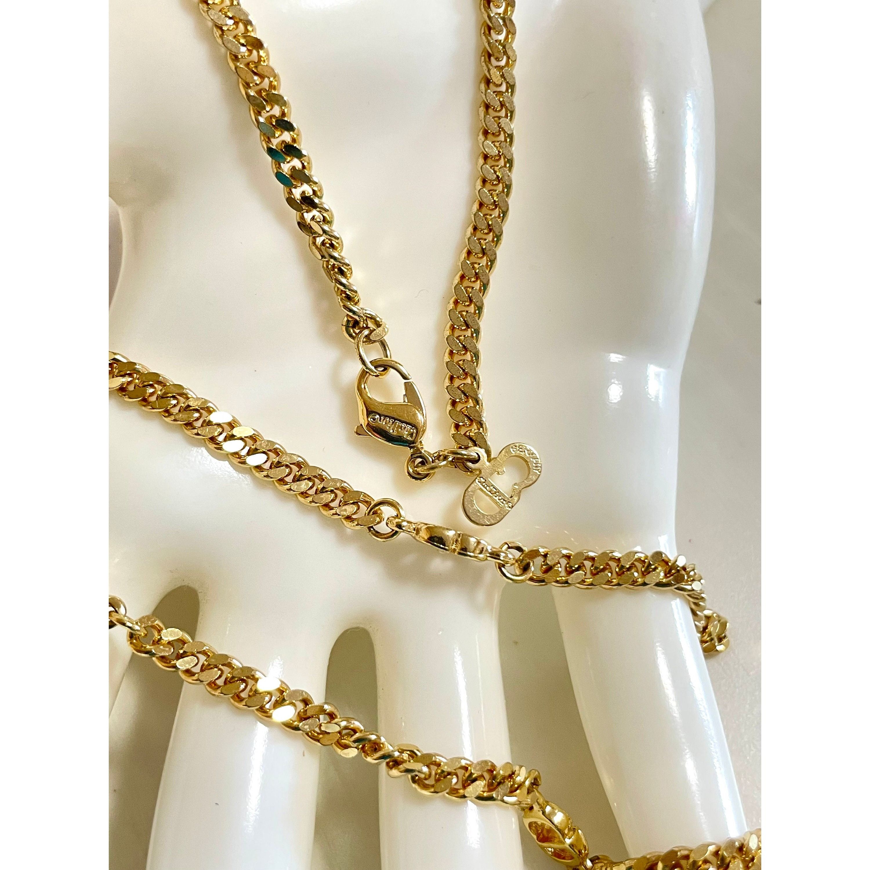 Dior MINT. Vintage Christian Dior golden chain necklace with CD Size ONE SIZE - 3 Thumbnail