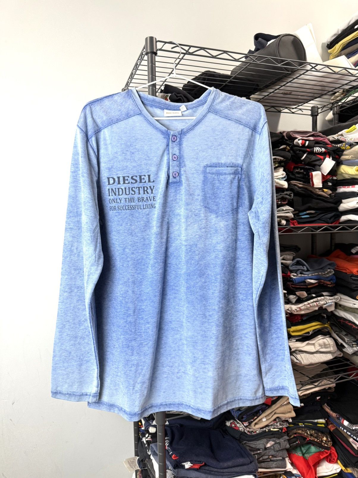 Diesel Vintage Diesel Gradient Longsleeve Archive Retro Streetwear Size US XL / EU 56 / 4 - 1 Thumbnail