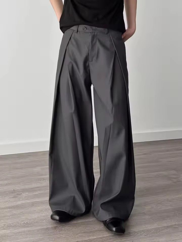 Vintage Wide Leg Dress Pants, Pleated Formal Trousers Size US 30 / EU 46 - 5 Thumbnail