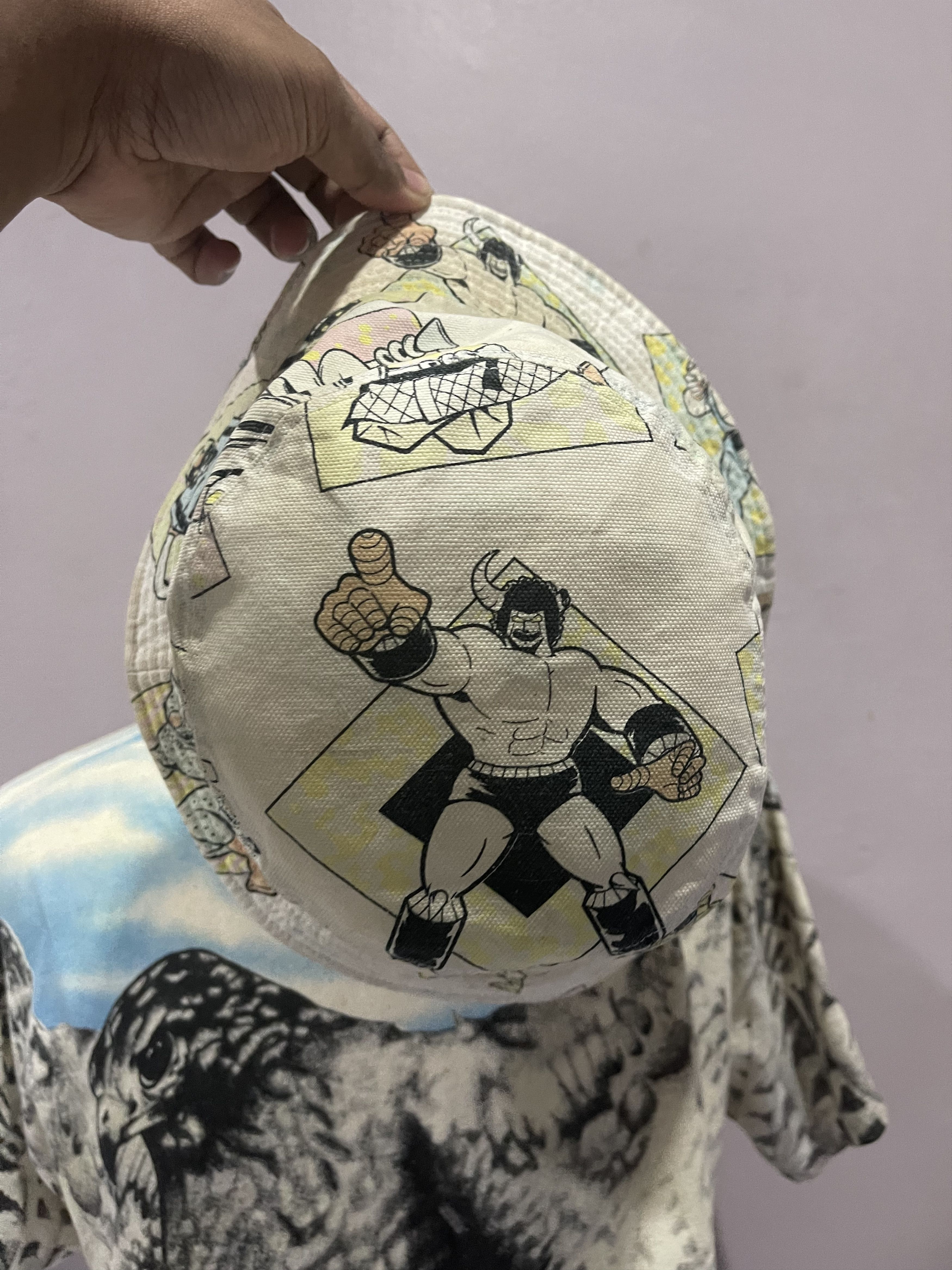 Japanese Brand Medicom Toy X Kinnikuman Yudetamago Bucket Hat Size ONE SIZE - 5 Thumbnail