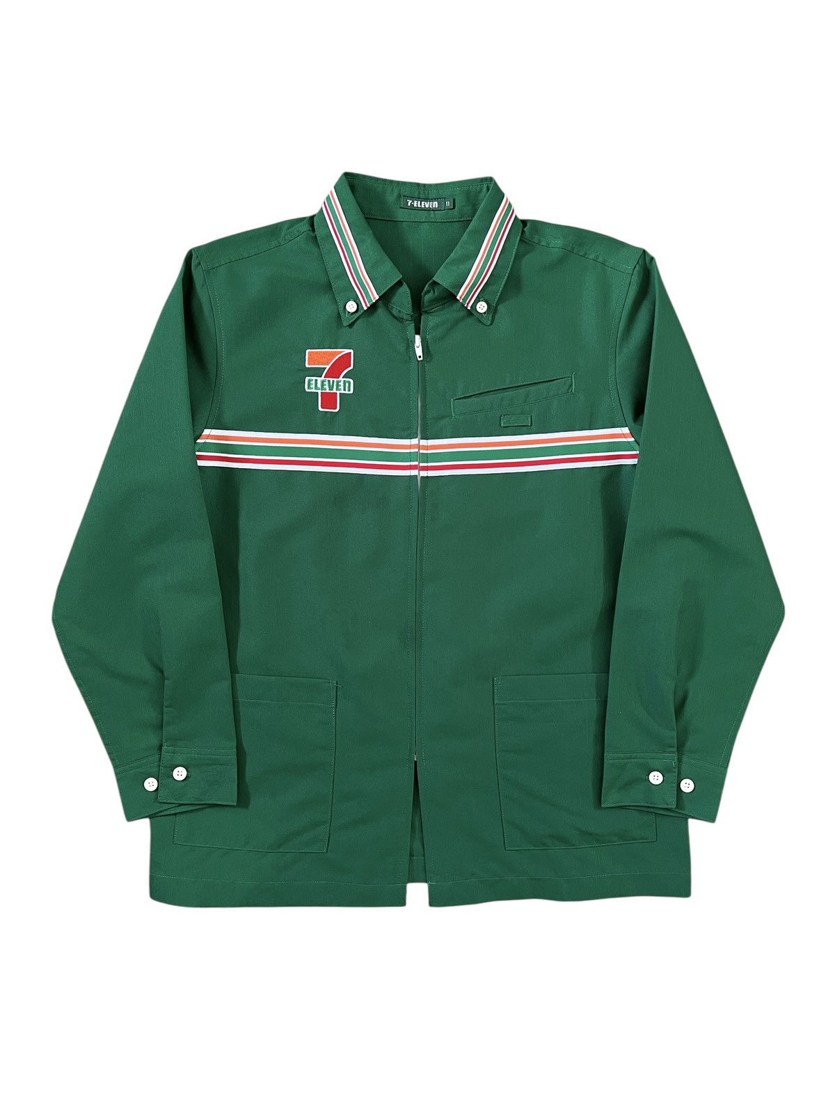 Japanese Brand × Vintage Vintage 7-Eleven Light Zipper Worker Jacket Size US M / EU 48-50 / 2 - 1 Thumbnail