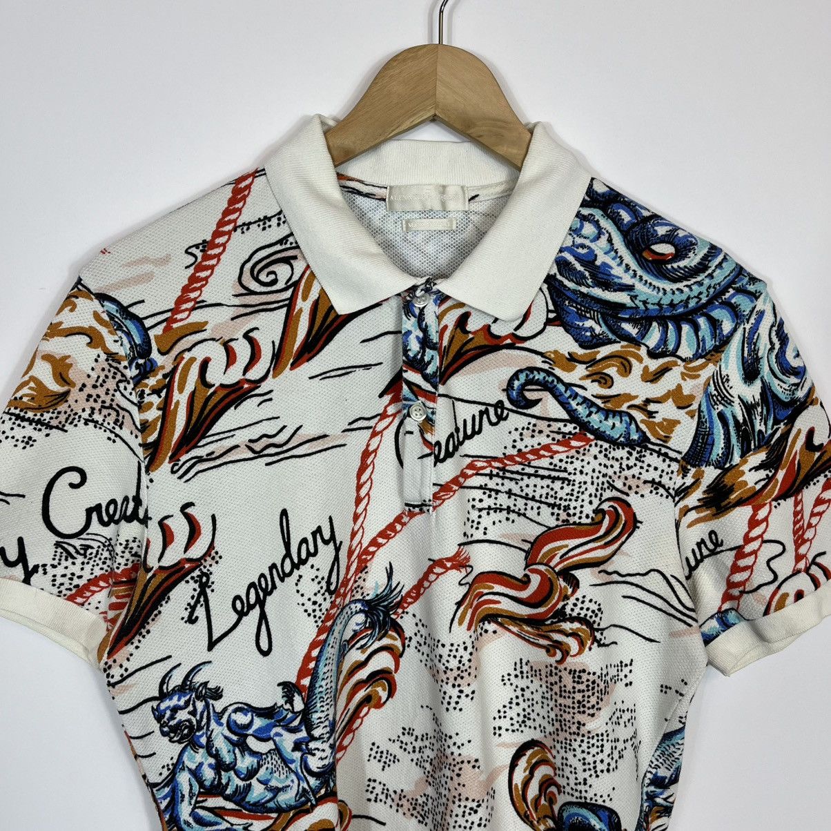 Alexander McQueen Alexander McQueen Legendary Creature Maritime Printed Polo Size US L / EU 52-54 / 3 - 2 Thumbnail