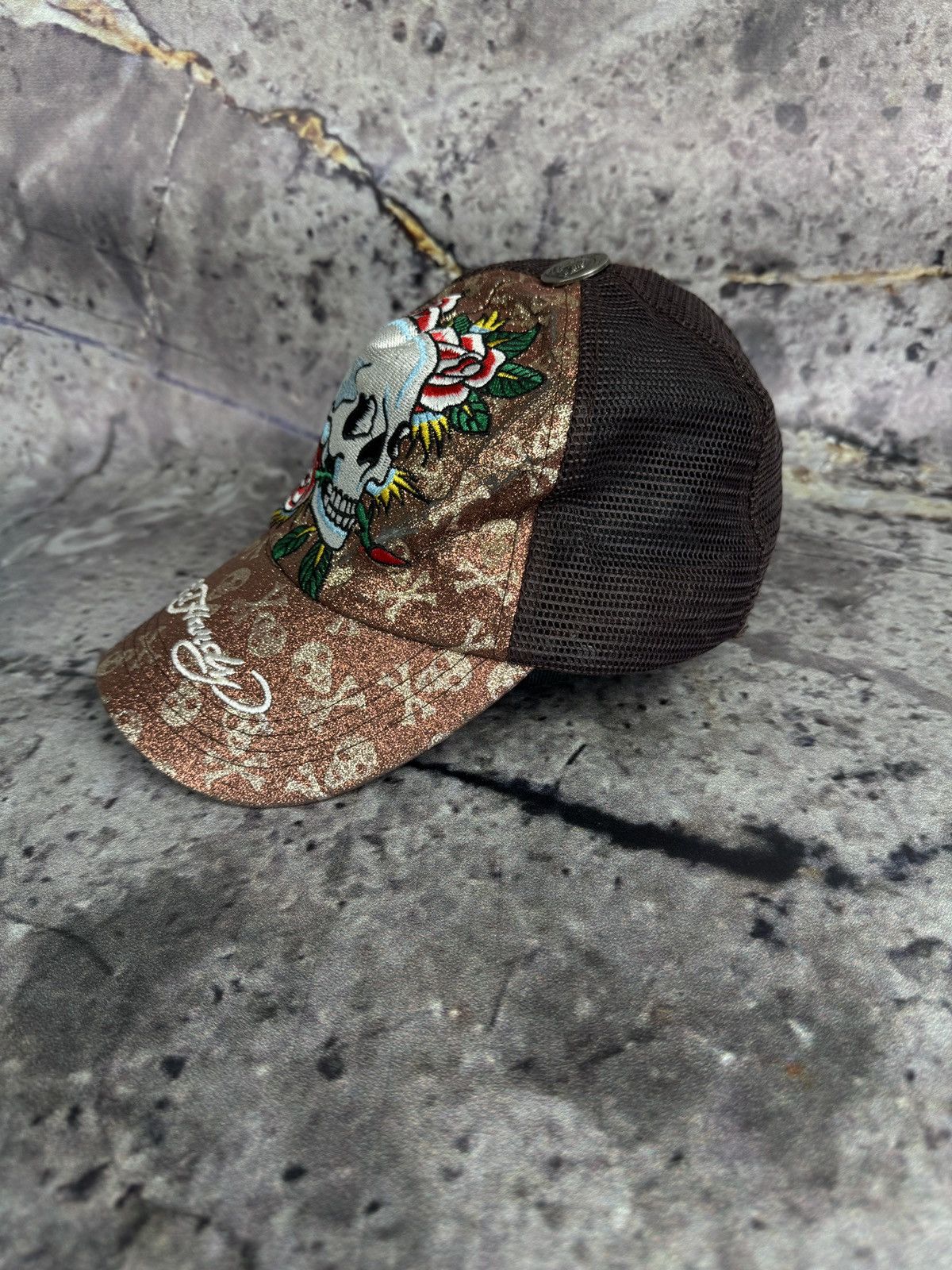 Ed Hardy Ed Hardy “Sugar Skull” Men’s Cap Size ONE SIZE - 4 Thumbnail