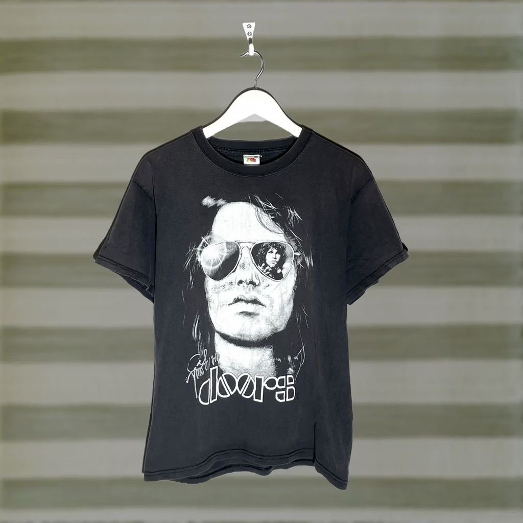 Fruit Of The Loom The Doors Jim Morrison Graphic Print T-Shirt Black Size L Fruit of the Loom Band Music Rock Size US L / EU 52-54 / 3 - 1 Thumbnail