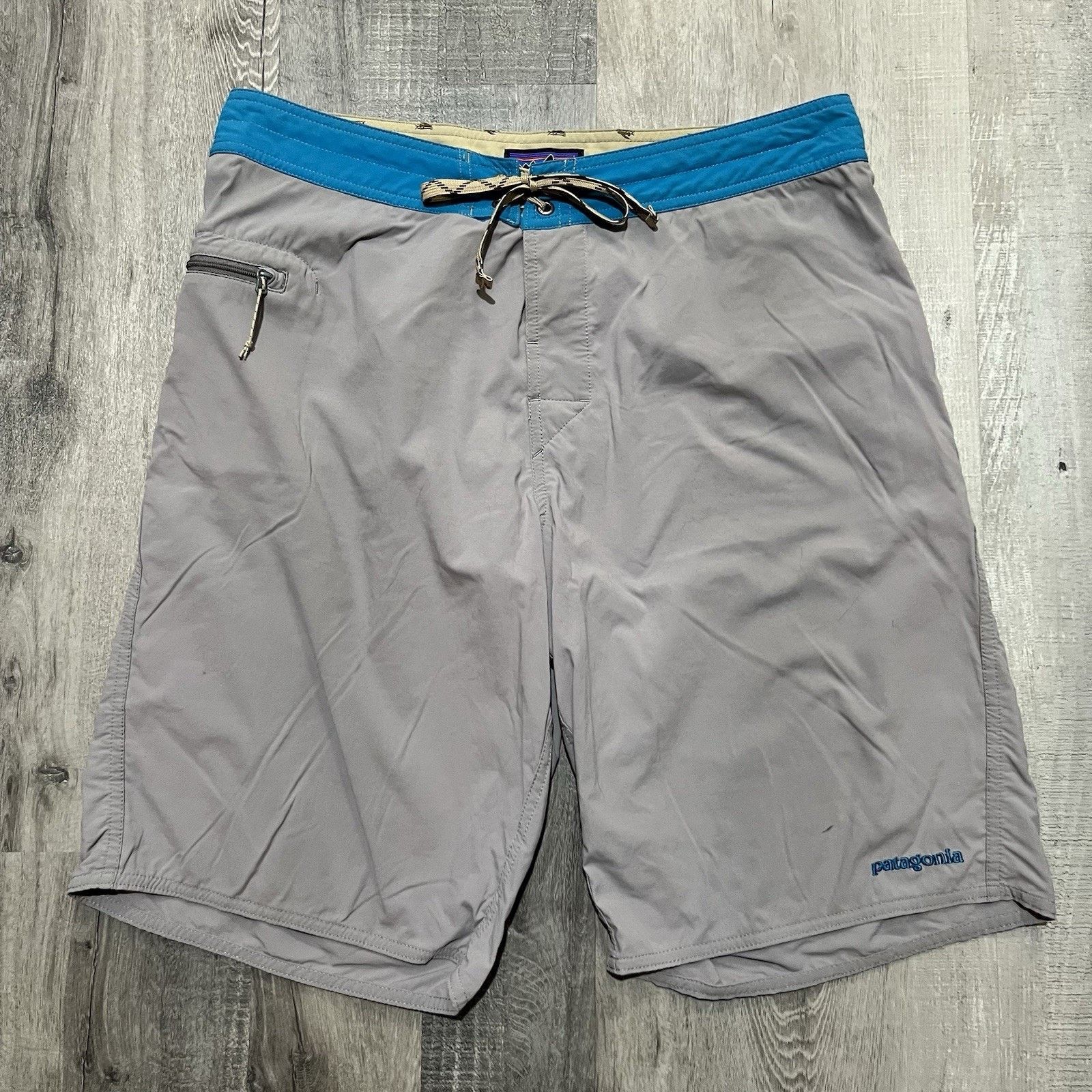 Patagonia Grey Men's Swim Trunk Camp Beach Surf Lake Shorts