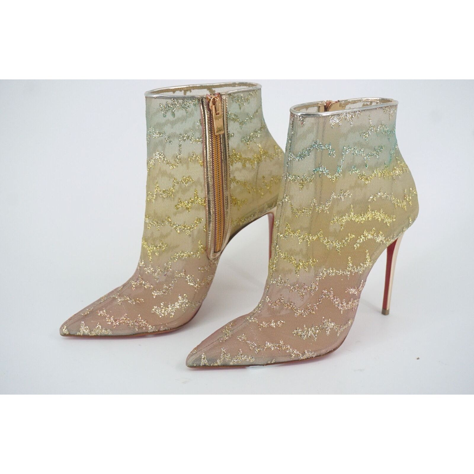 Christian Louboutin Christian Louboutin Nancy Booties Glitter Mesh Ankle Size US 7.5 / IT 37.5 - 8 Thumbnail