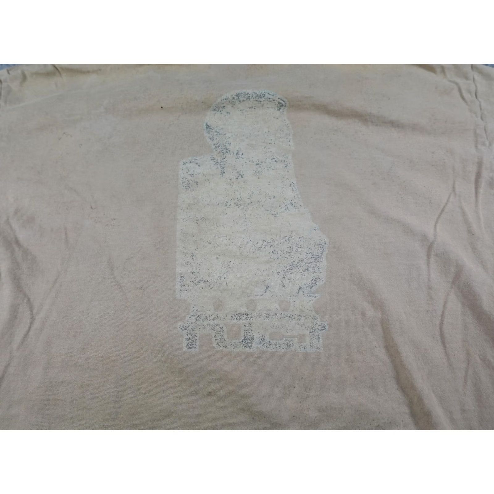 FUCT VINTAGE Fuct Shirt Mens XL Beige Crew Neck Short Sleeve Graphic Print Distressed 90s Skatewear Men Size US XL / EU 56 / 4 - 5 Thumbnail