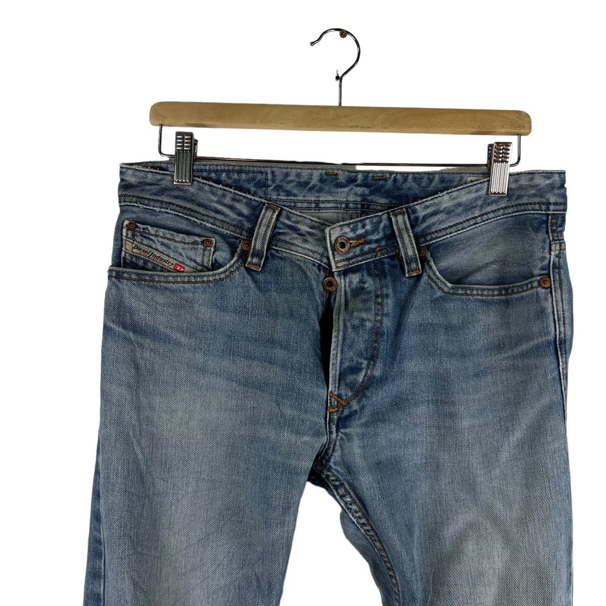 Diesel 🔥VINTAGE FLARE DENIM JEANS BOW CUT DIESEL INDUSTRY Size US 34 / EU 50 - 6 Thumbnail