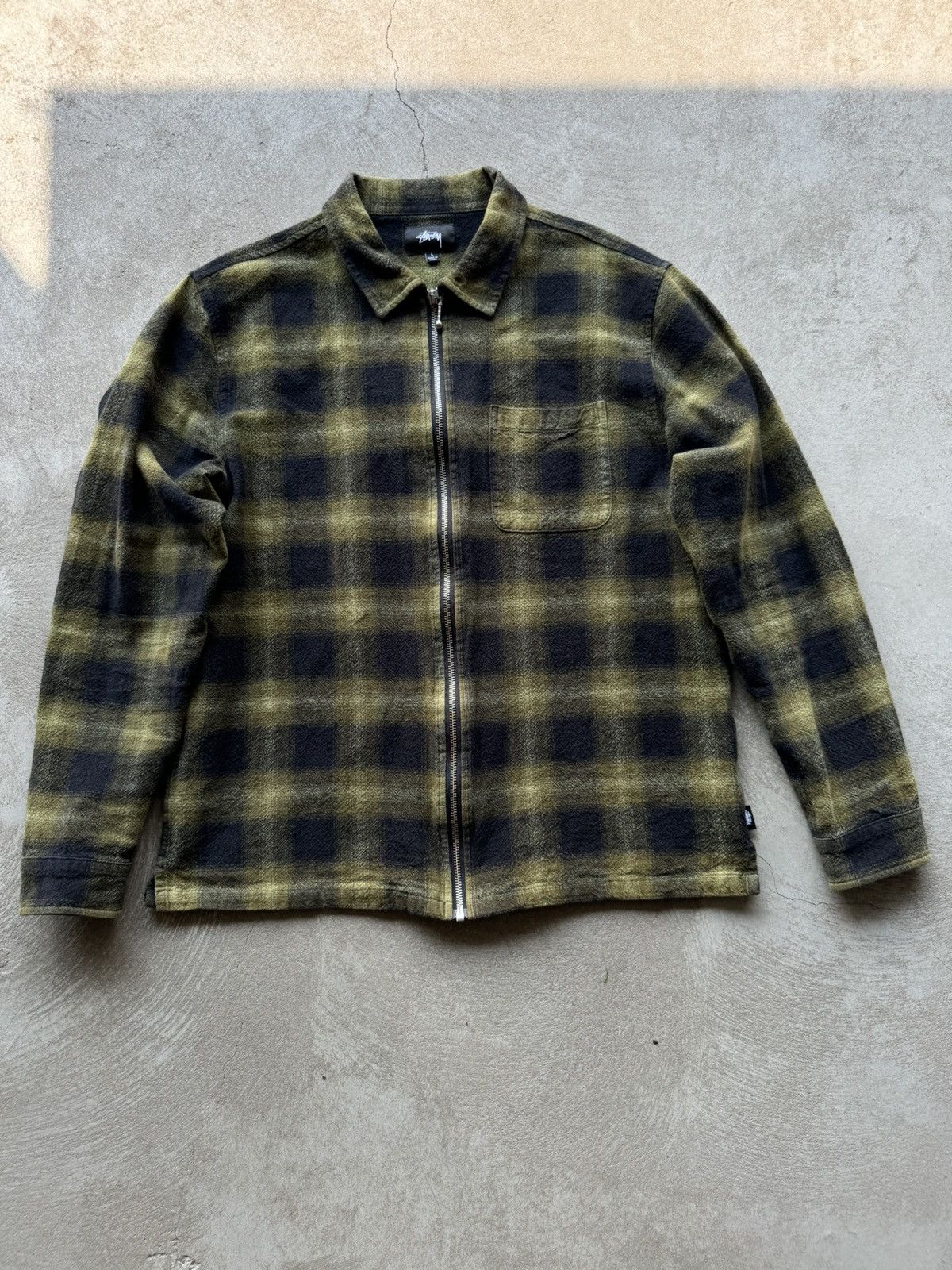 Stussy Stussy Flannel Overshirt Zip Jacket | Grailed