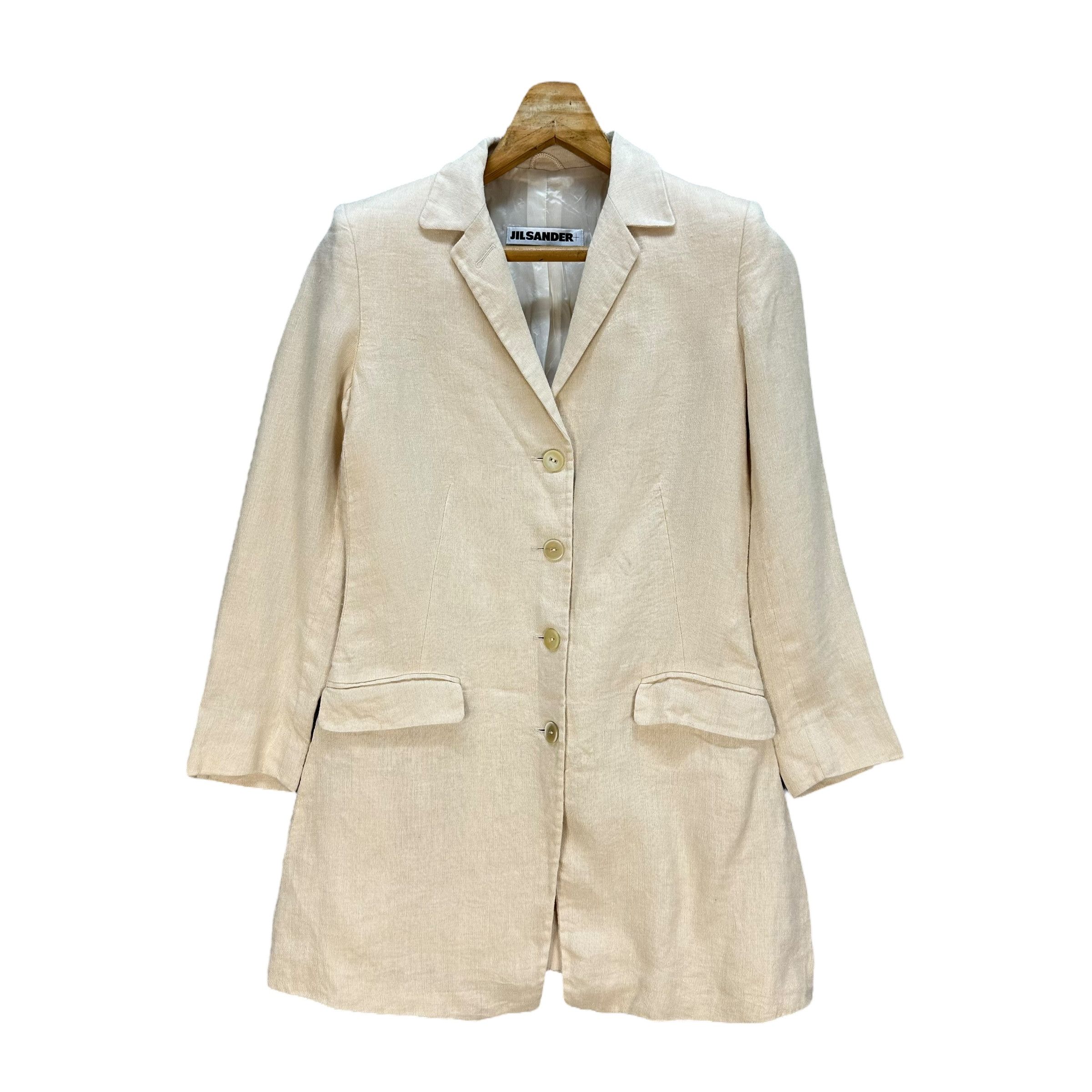 Jil Sander JIL SANDER Made in Germany Linen Coat Jacket #A18-0427 Size XS / US 0-2 / IT 36-38 - 1 Thumbnail