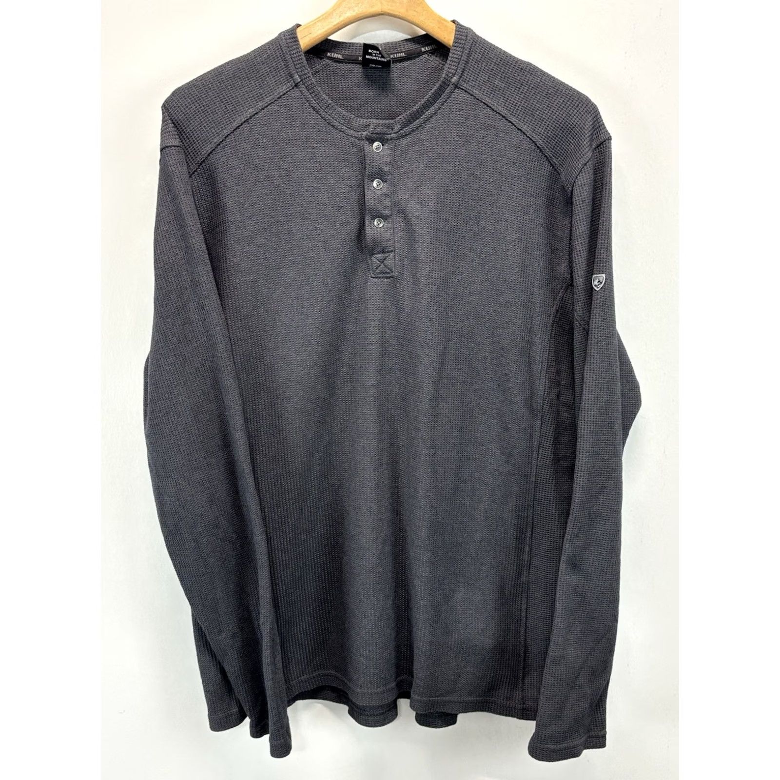 Vintage Kuhl Konflikt Henley Shirt Mens 2XL XXL Gray Waffle Thermal Long Sleeve Outdoor Size US XXL / EU 58 / 5 - 2 Thumbnail