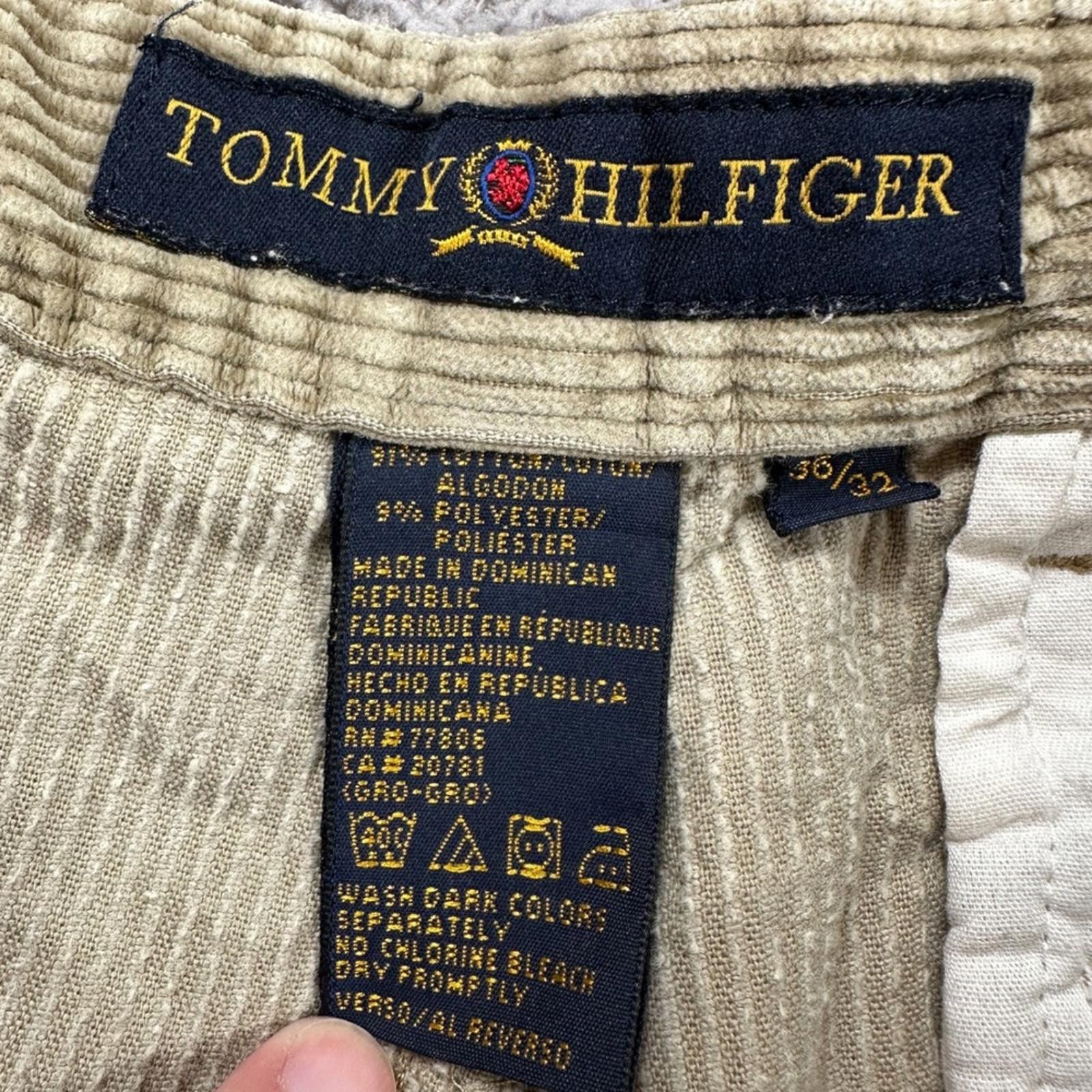 Tommy Hilfiger Tommy Hilfiger Corduroy Pants 36x32 Mens Tan Pleated Front Size US 36 / EU 52 - 5 Thumbnail