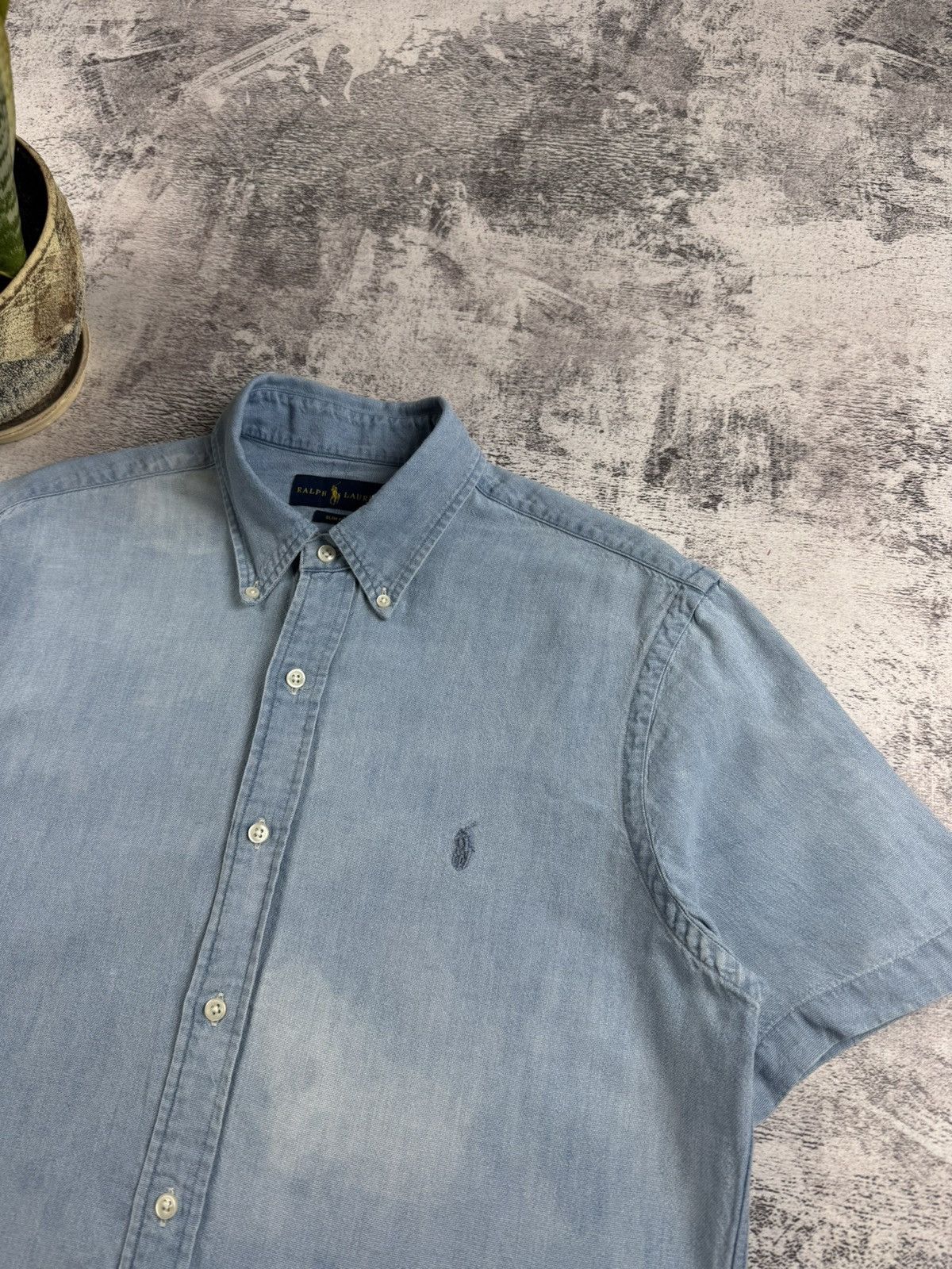 Polo Ralph Lauren Polo Ralph Lauren Denim Jeans Blank Button Shirt T Shirt Size US L / EU 52-54 / 3 - 8 Thumbnail