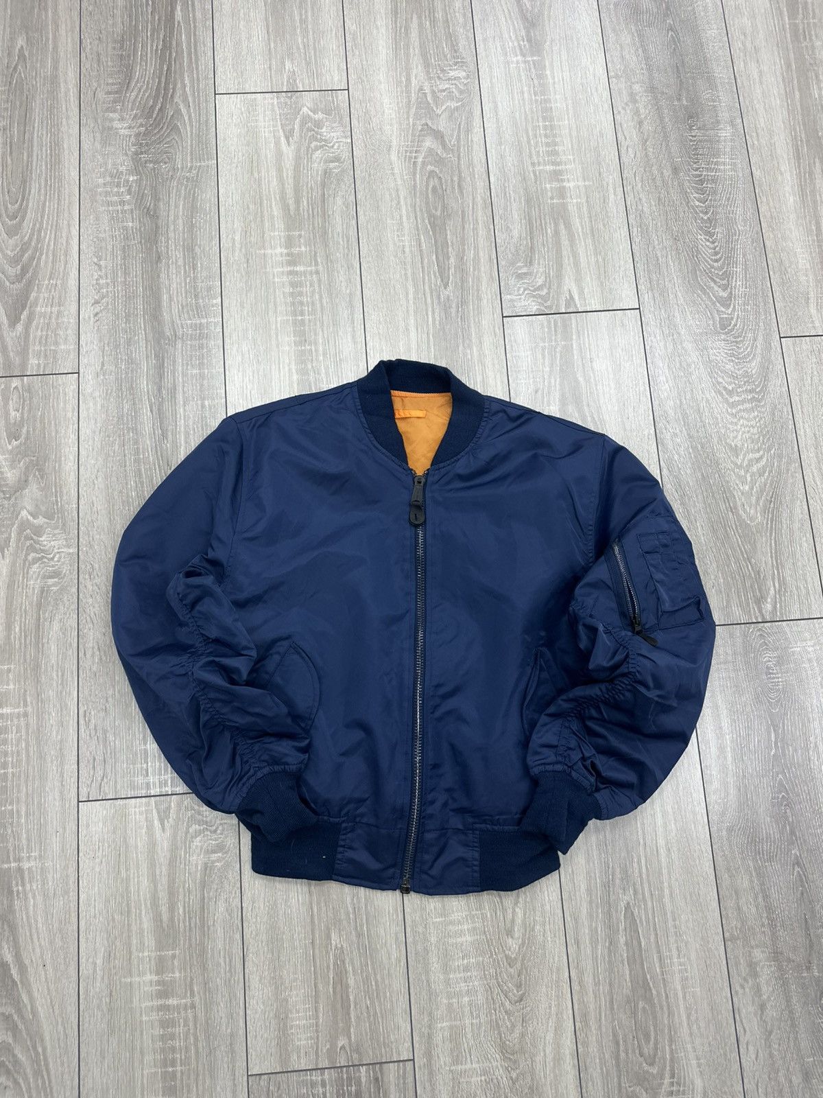 Vintage Nylon Ma-1 Flyers Intermediate Bomber Jacket Baggy Boxy Size US S / EU 44-46 / 1 - 2 Thumbnail