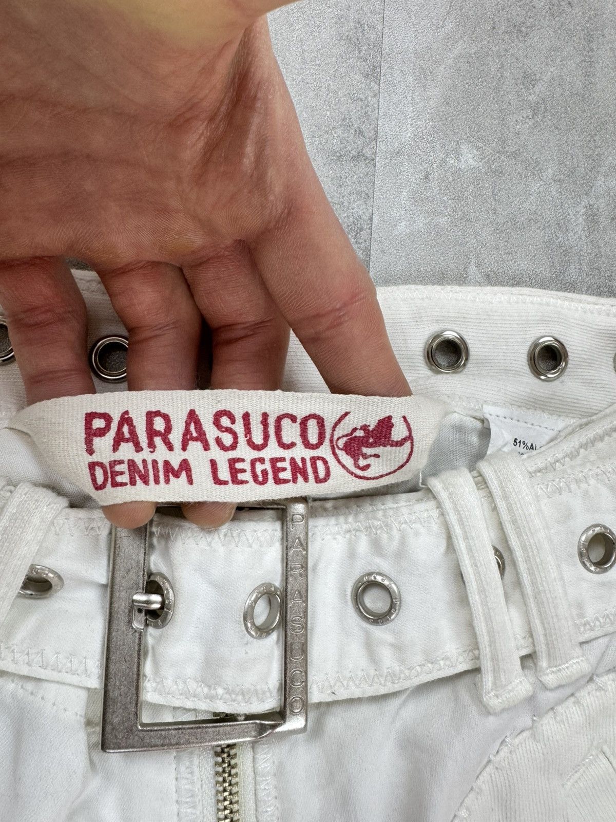 Parasuco PARASUCO Cotton Linen Denim Legend White Pants Avant Size 27" / US 4 / IT 40 - 5 Thumbnail