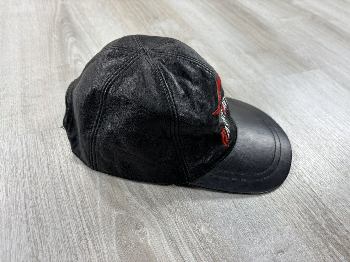 Vintage Mens leather cap Harley Davidson Size ONE SIZE - 6 Thumbnail
