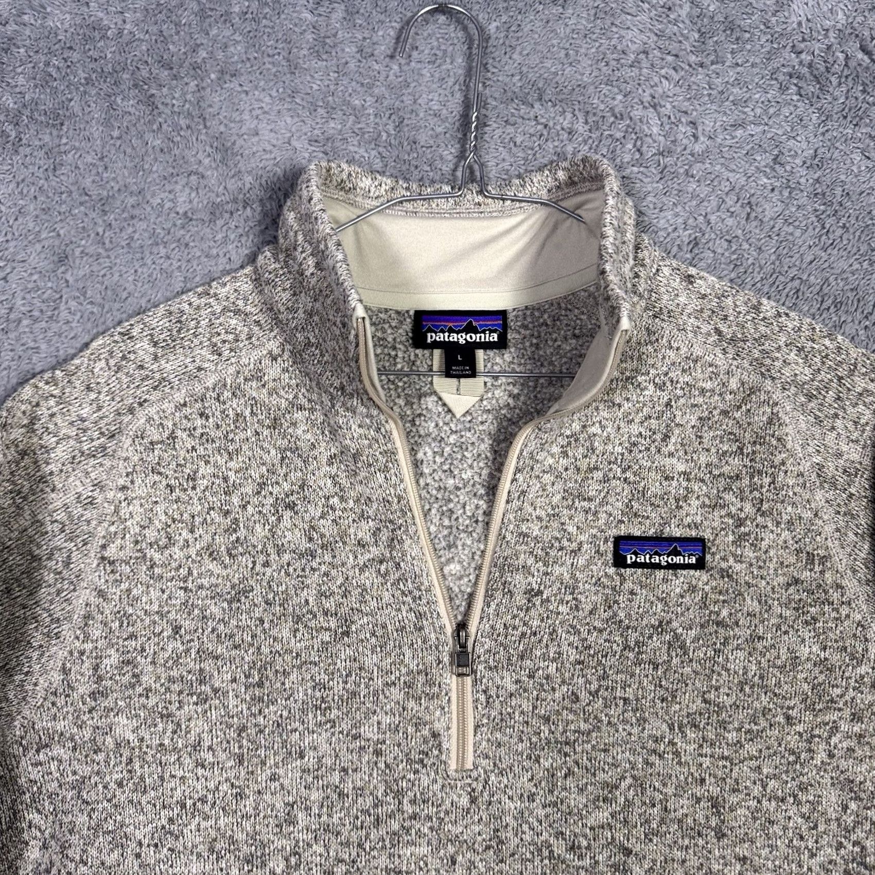 Patagonia Patagonia Better Sweater Jacket Womens L 1/4 Zip Fleece Pullover Oatmeal Brown 25617 Size L / US 10 / IT 46 - 4 Thumbnail