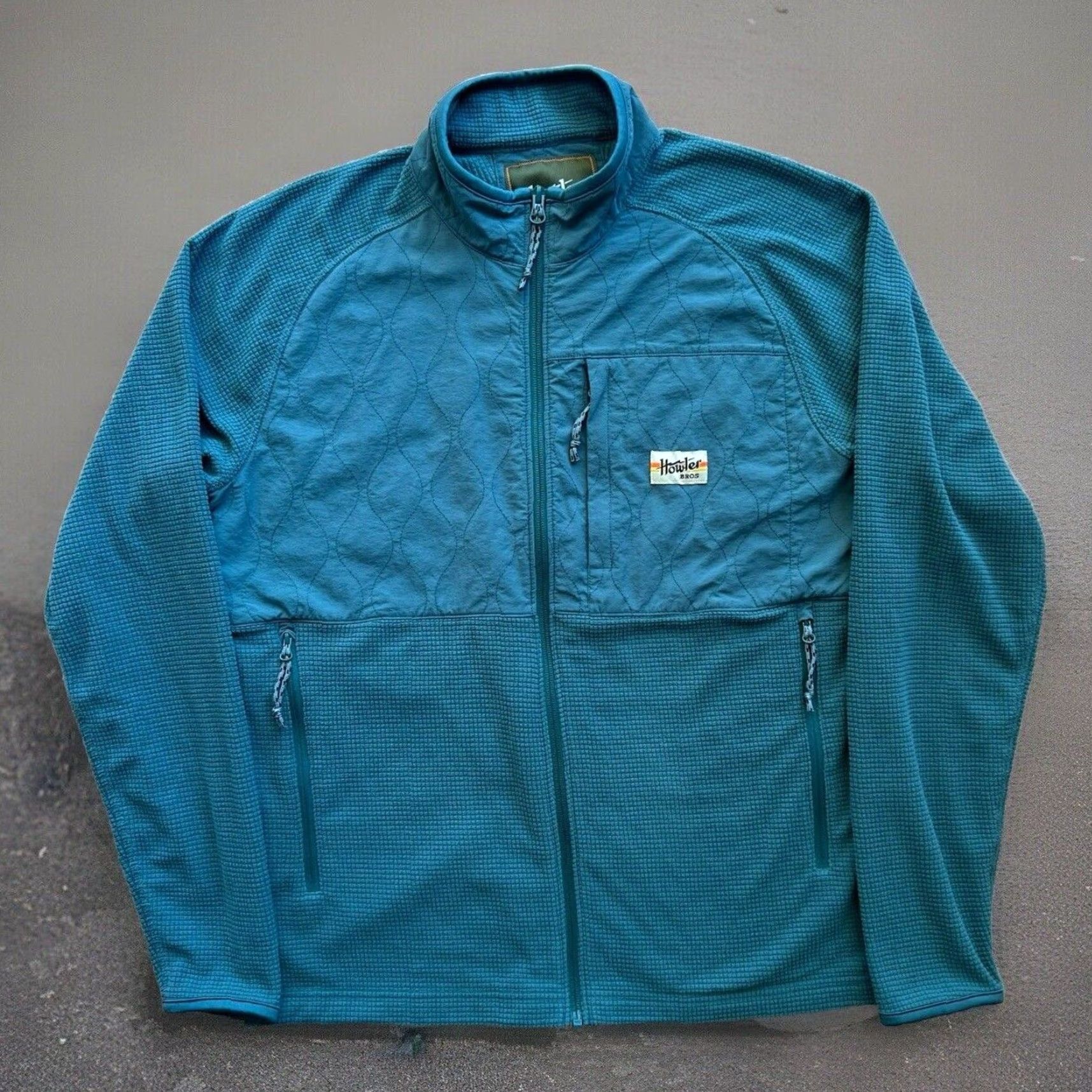 Howler Brothers Howler Brothers Tailsman Grid Fleece Jacket Small Blue Full Zip Outerwear Size US S / EU 44-46 / 1 - 2 Thumbnail