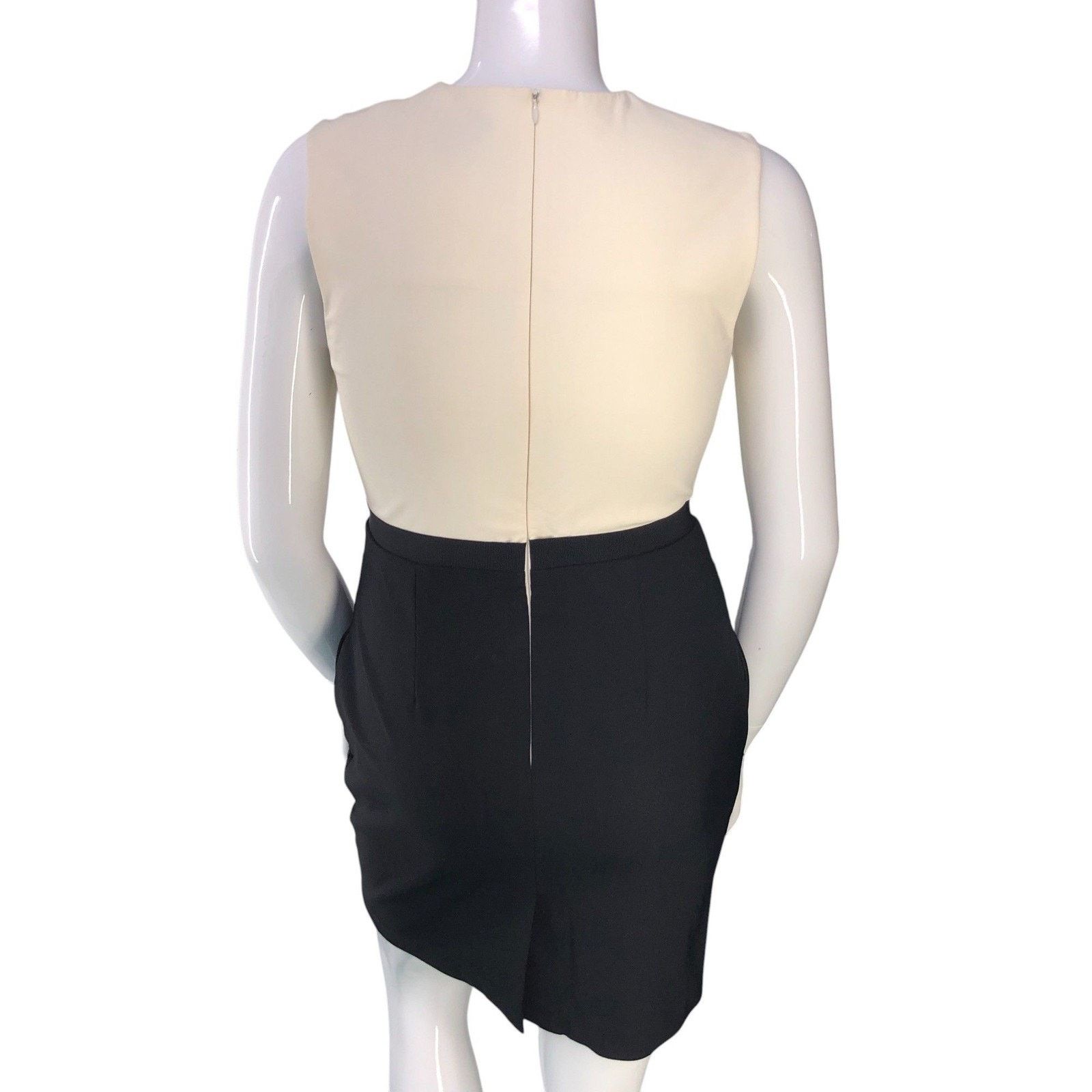 3.1 Phillip Lim 3.1 Phillip Lim Dress 10 Ivory Black Sheath Sleeveless Size L / US 10 / IT 46 - 7 Thumbnail
