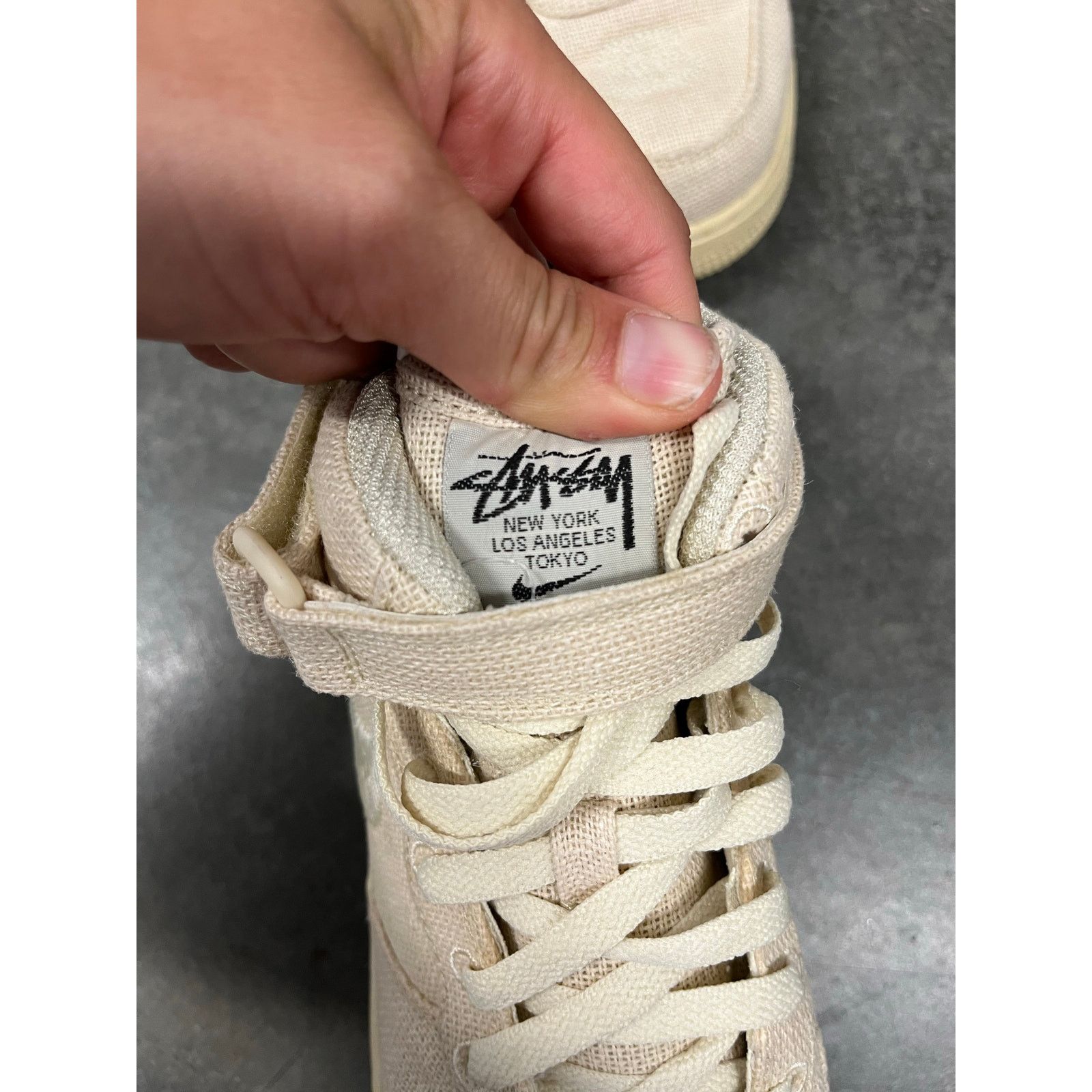 Stussy Stussy X Nike Air Force 1 Mid ‘Fossil’ - Size 6 Size US 6 / EU 39 - 3 Thumbnail