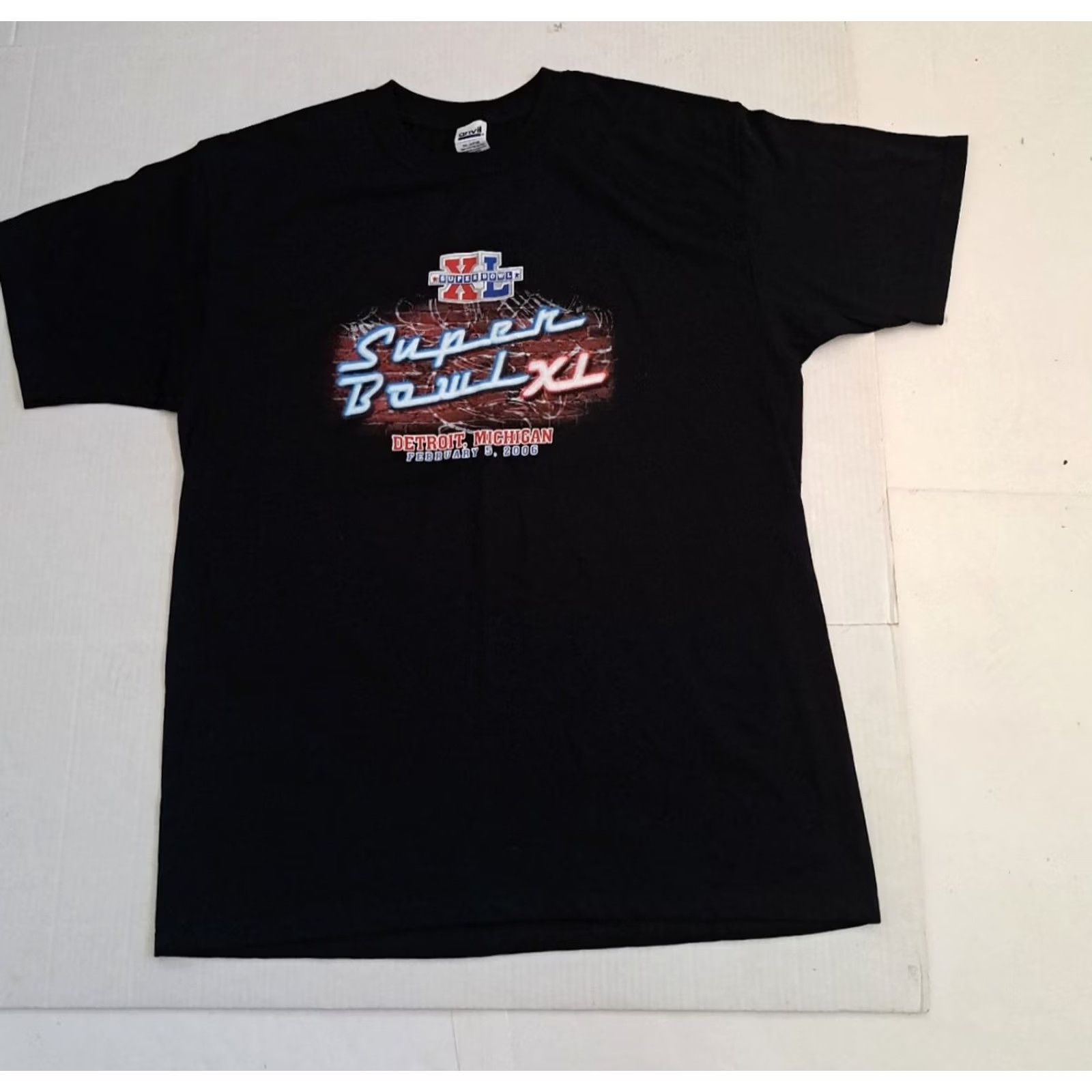 Anvil Vintage Super Bowl XL 2006 Detroit Michigan XL Shirt Anvil Size US XL / EU 56 / 4 - 4 Thumbnail