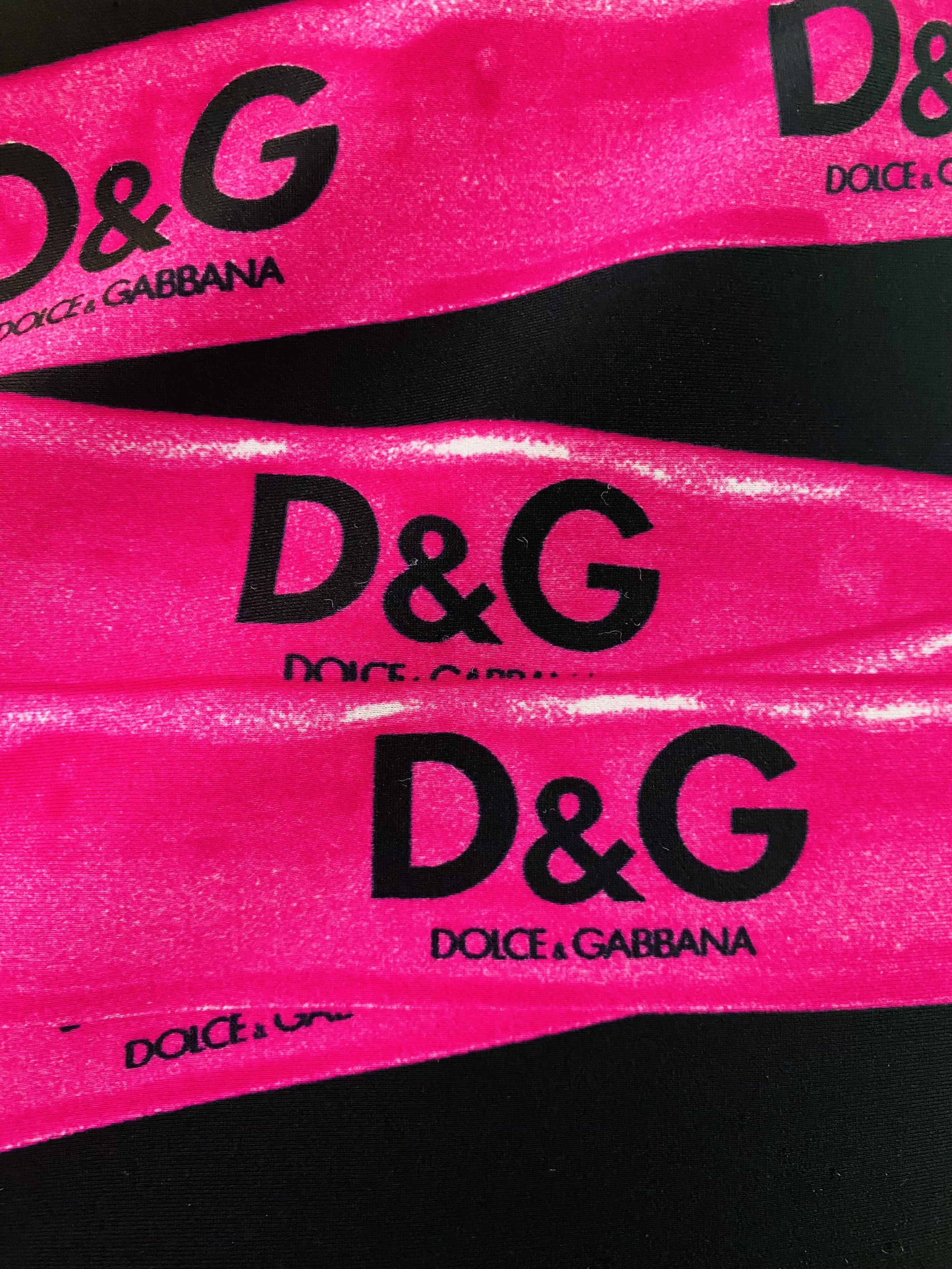 Dolce & Gabbana D&G Dolce & Gabbana F/W 2003 Caution Tape High Waisted Skirt Size 30" / US 8 / IT 44 - 6 Thumbnail