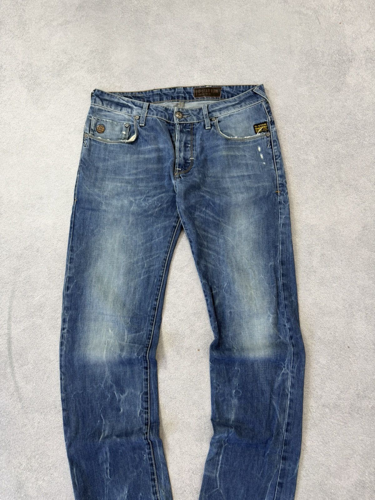 G-Star 00s G Star Tornado Mart Style Buckle Back Washed Denim Jeans Size US 32 / EU 48 - 16 Thumbnail