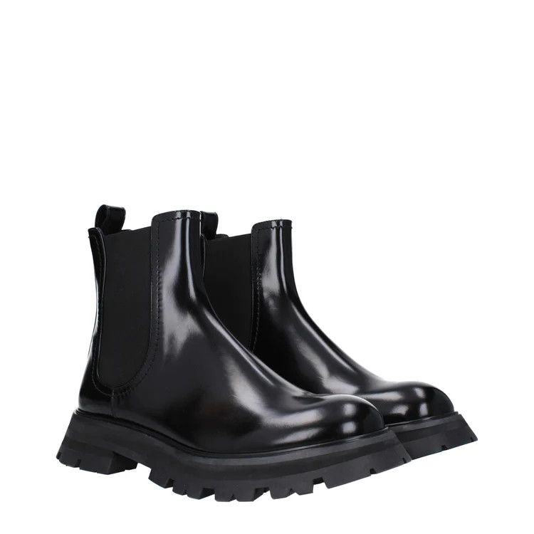 Alexander McQueen o1y0225 Ankle Boots in Black Size US 10 / IT 40 - 2 Thumbnail