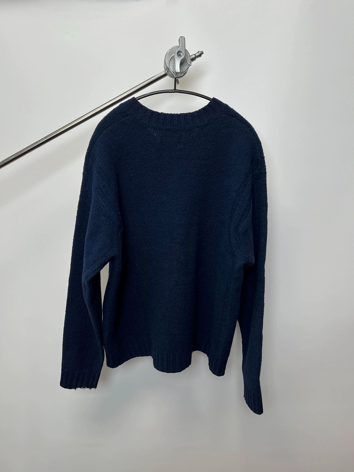 Armani Exchange Armani Exchange V-neck Wool Blend Sweater Blue Relaxed Size XL / US 12-14 / IT 48-50 - 7 Thumbnail