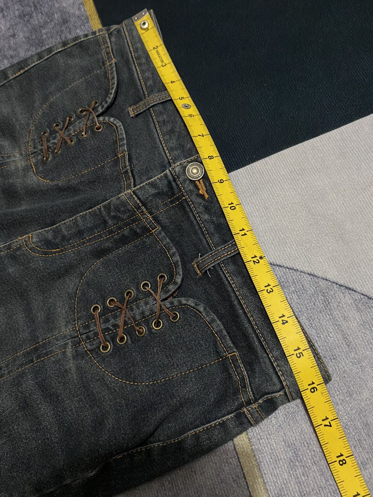 Hysteric Glamour CAROUGE BOOT CUT DENIM PANTS Size US 32 / EU 48 - 10 Thumbnail