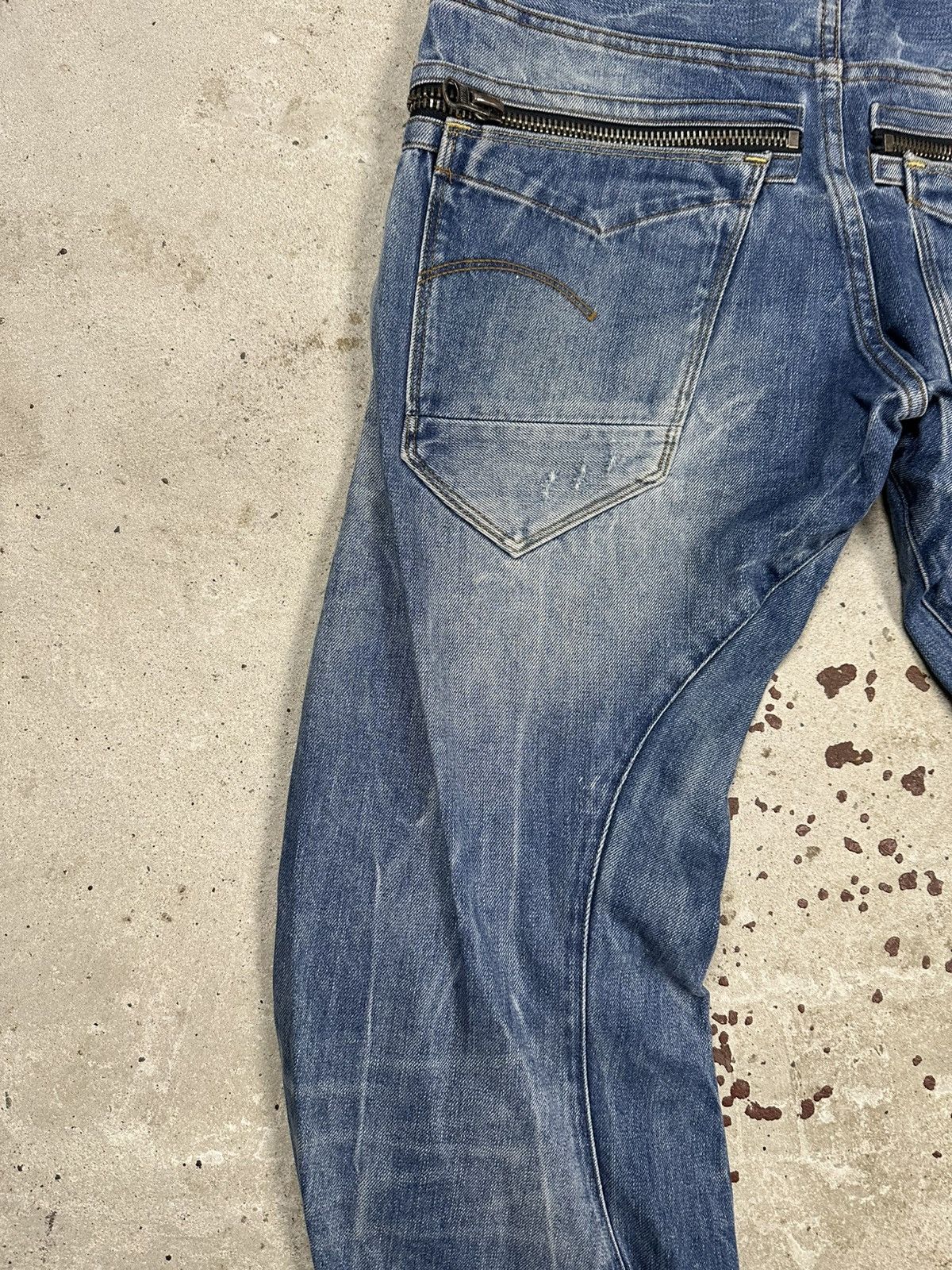 G-Star Vintage Y2K G Star Raw Tapered Denim Pants Jeans Zippers Size US 30 / EU 46 - 14 Thumbnail