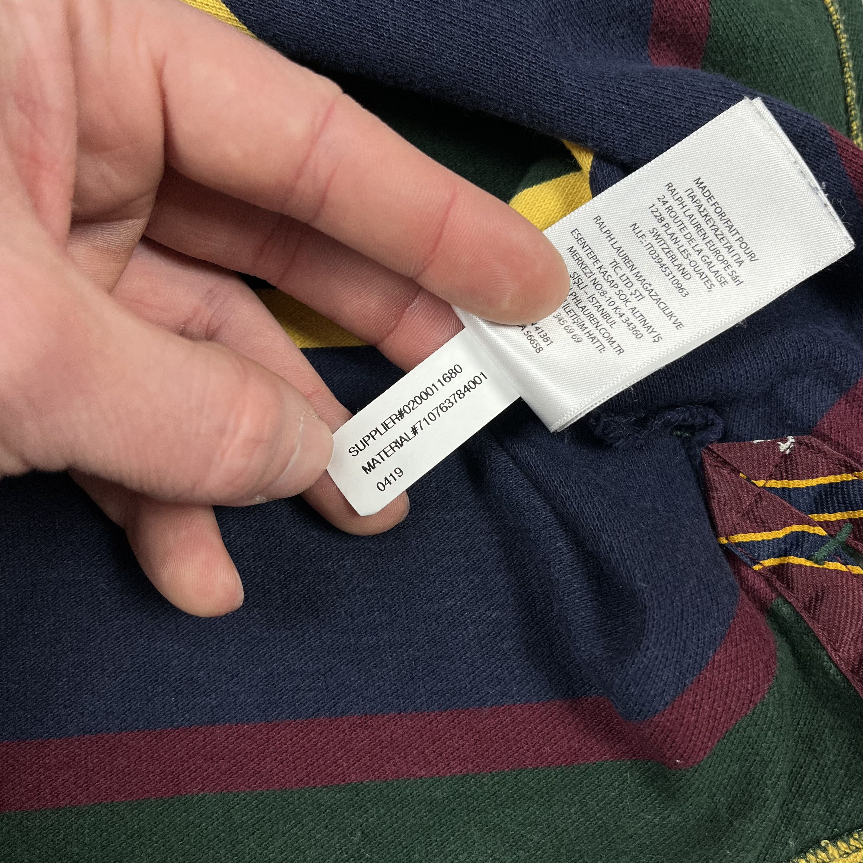 Polo Ralph Lauren Polo Ralph Lauren Polo Bear Rugby Stripped Polo Shirt Size US S / EU 44-46 / 1 - 12 Thumbnail