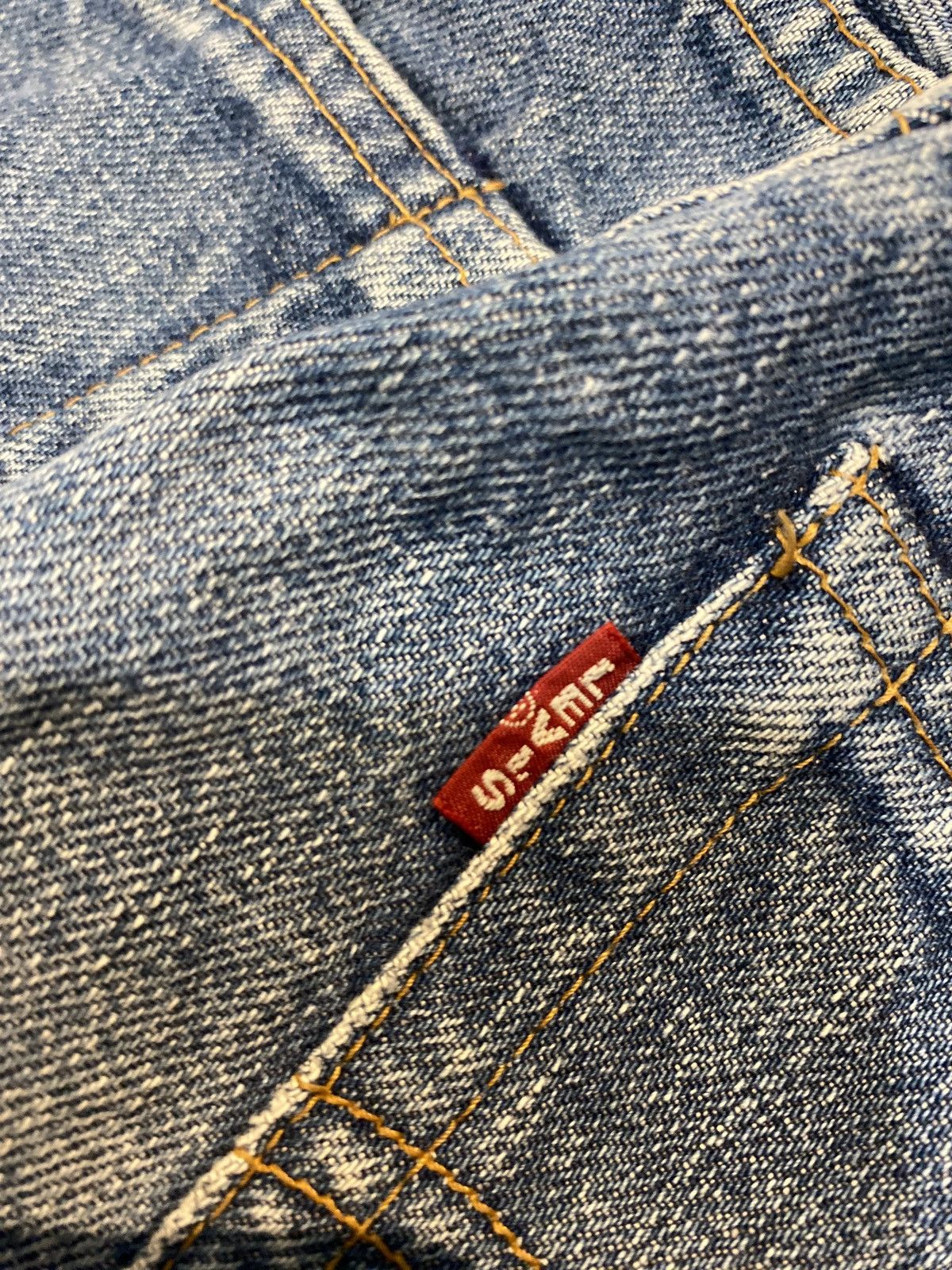 Levi's × Levi's Vintage Clothing 90s Levis 502XX Big E Selvedge Red Line Jeans Blue Washed Size US 27 - 7 Thumbnail