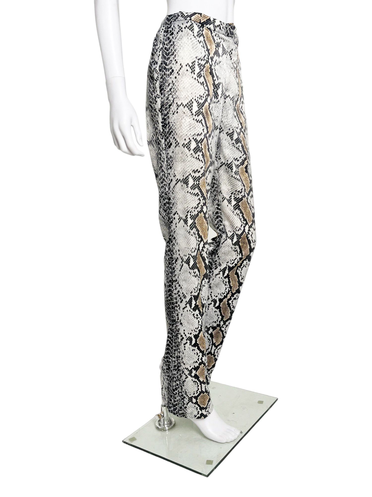 Roberto Cavalli F/W 1998 Python Grey Pants Size 26" / US 2 / IT 38 - 3 Thumbnail
