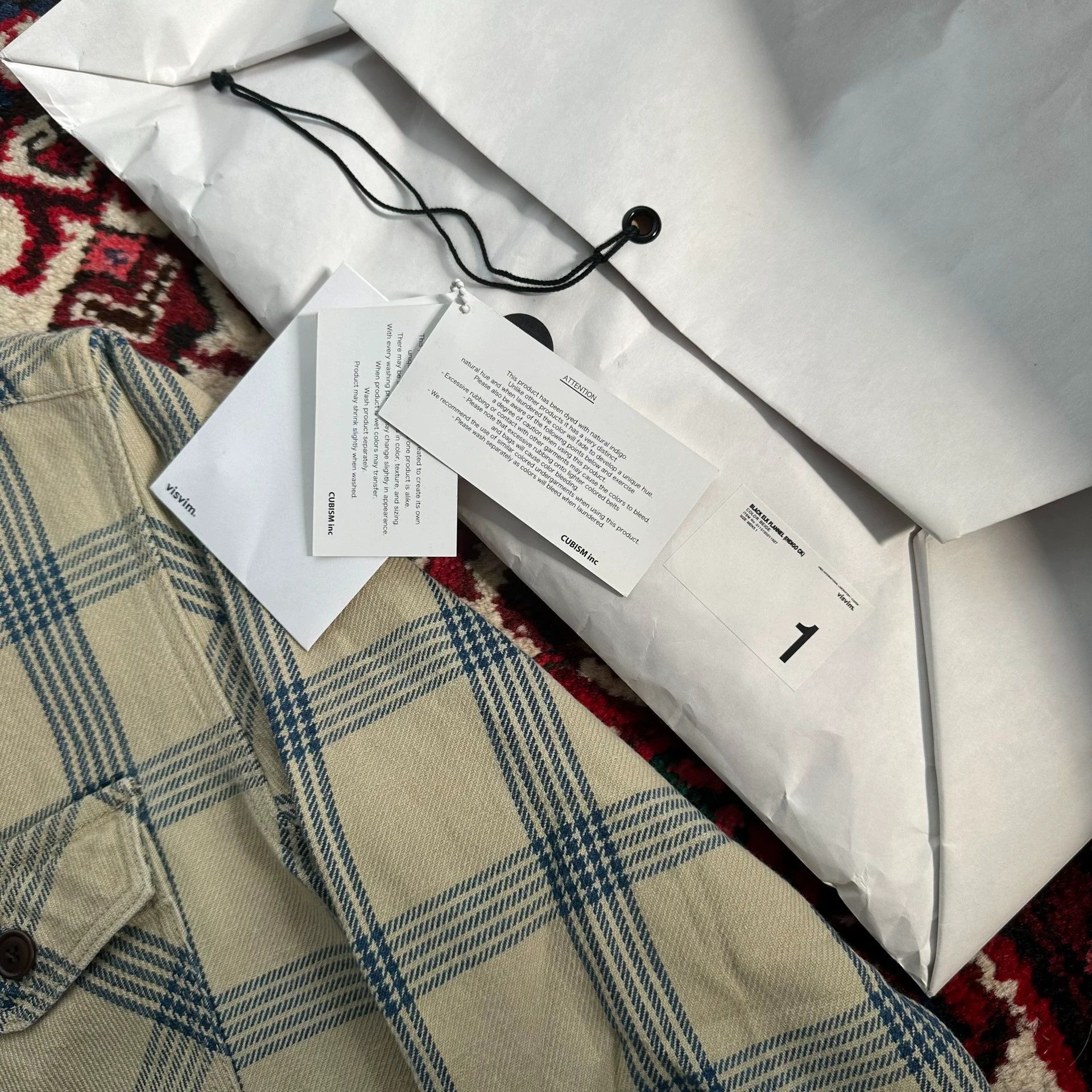 Visvim VISVIM 15ss BLACK ELK FLANNEL 1 INDIGO CHECK Size US S / EU 44-46 / 1 - 6 Thumbnail