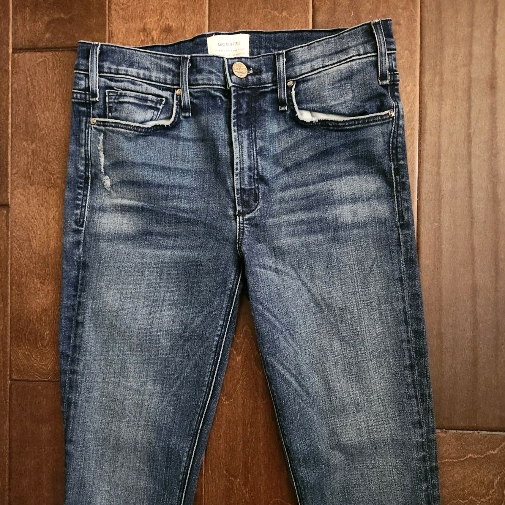 Denime McGuire Jeans Womens 28 Blue Size Skinny Stretch Denim Ankle Crop Size 28" / US 6 / IT 42 - 5 Thumbnail