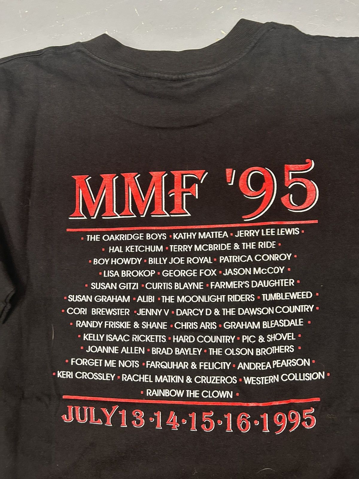 Band Tees Crazy Vintage 90s Merritt Music Festival Black Band T-Shirt Size US L / EU 52-54 / 3 - 2 Thumbnail