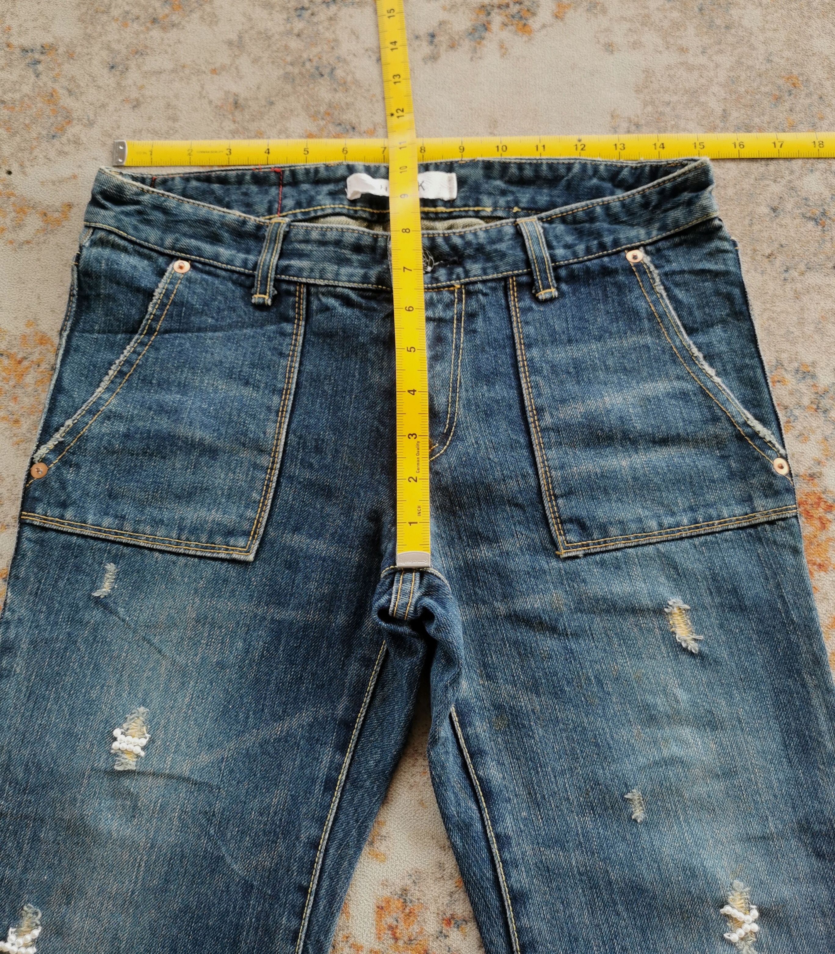 Tornado Mart Avantgarde distressed flared denim jeans SIZE 30'x32' Size US 30 / EU 46 - 8 Thumbnail