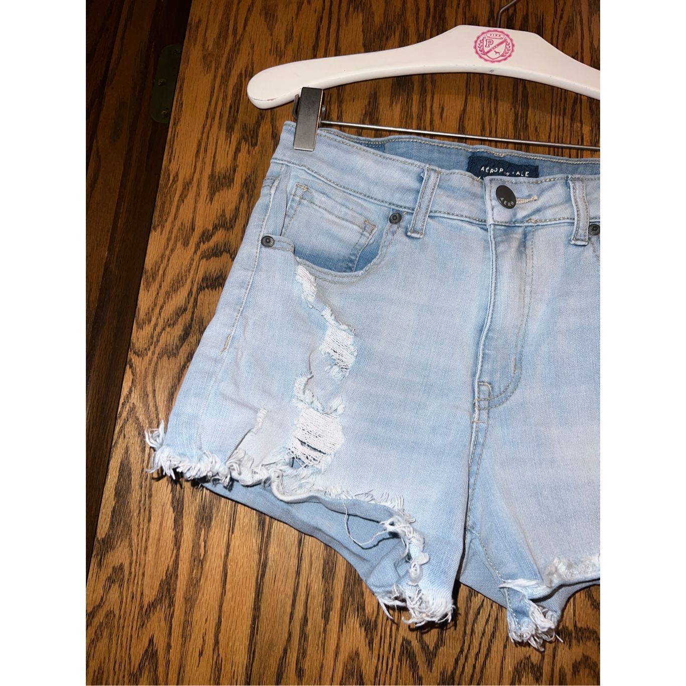 Aeropostale Aeropostale Blue Jean Shorts Flex Effects Super High Rise MI Size 28" / US 6 / IT 42 - 3 Thumbnail