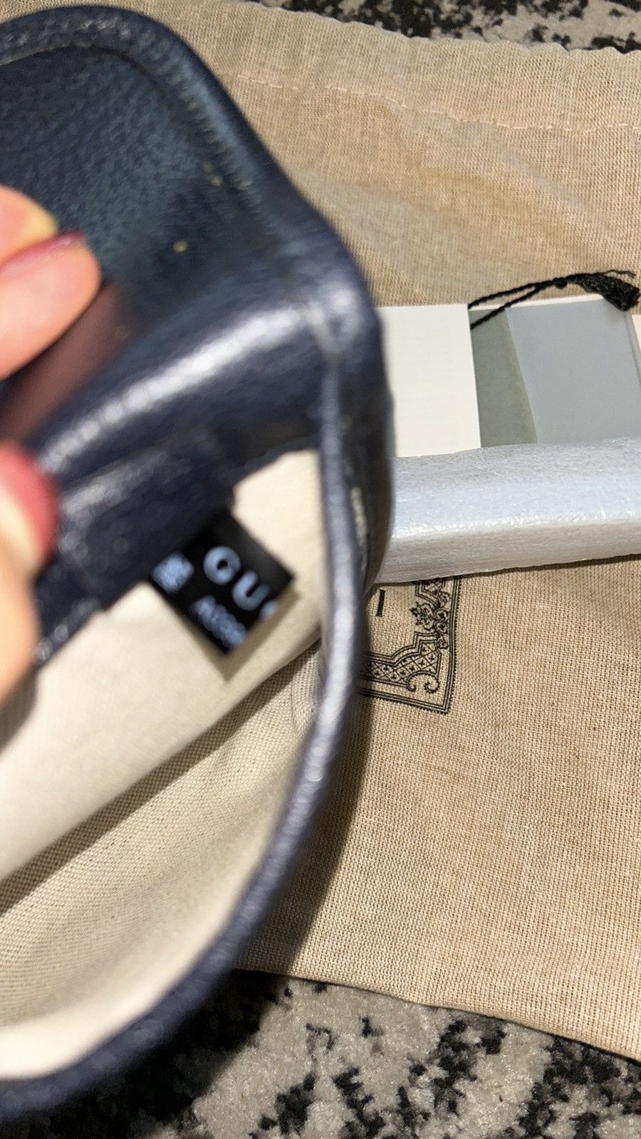 Gucci GUCCI GG Supreme Monogram Web Belt Bag 90 36 Beige Navy Size ONE SIZE - 7 Thumbnail