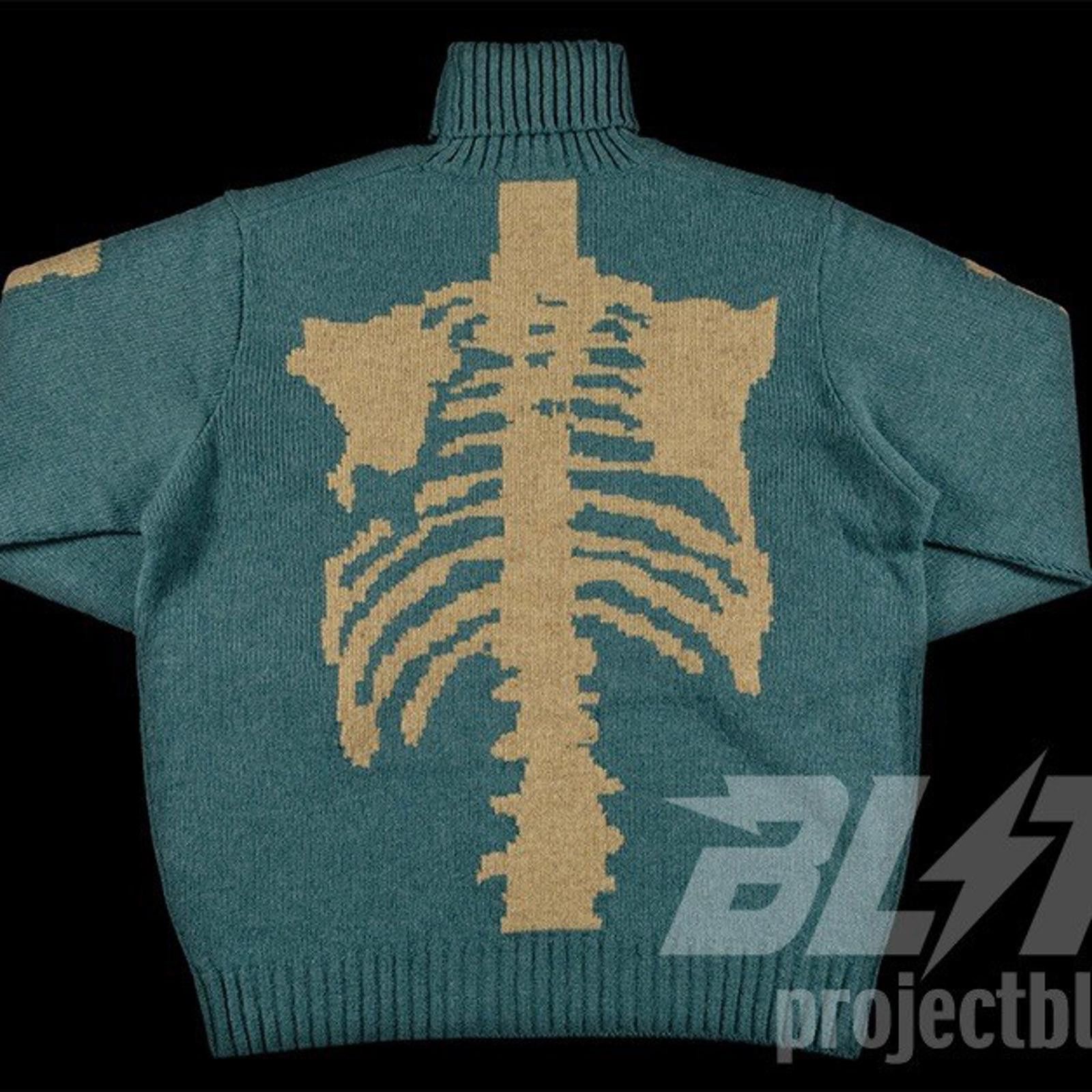 Kapital Kapital 5G Bone Knit High Neck Sweater Blue Size 3
