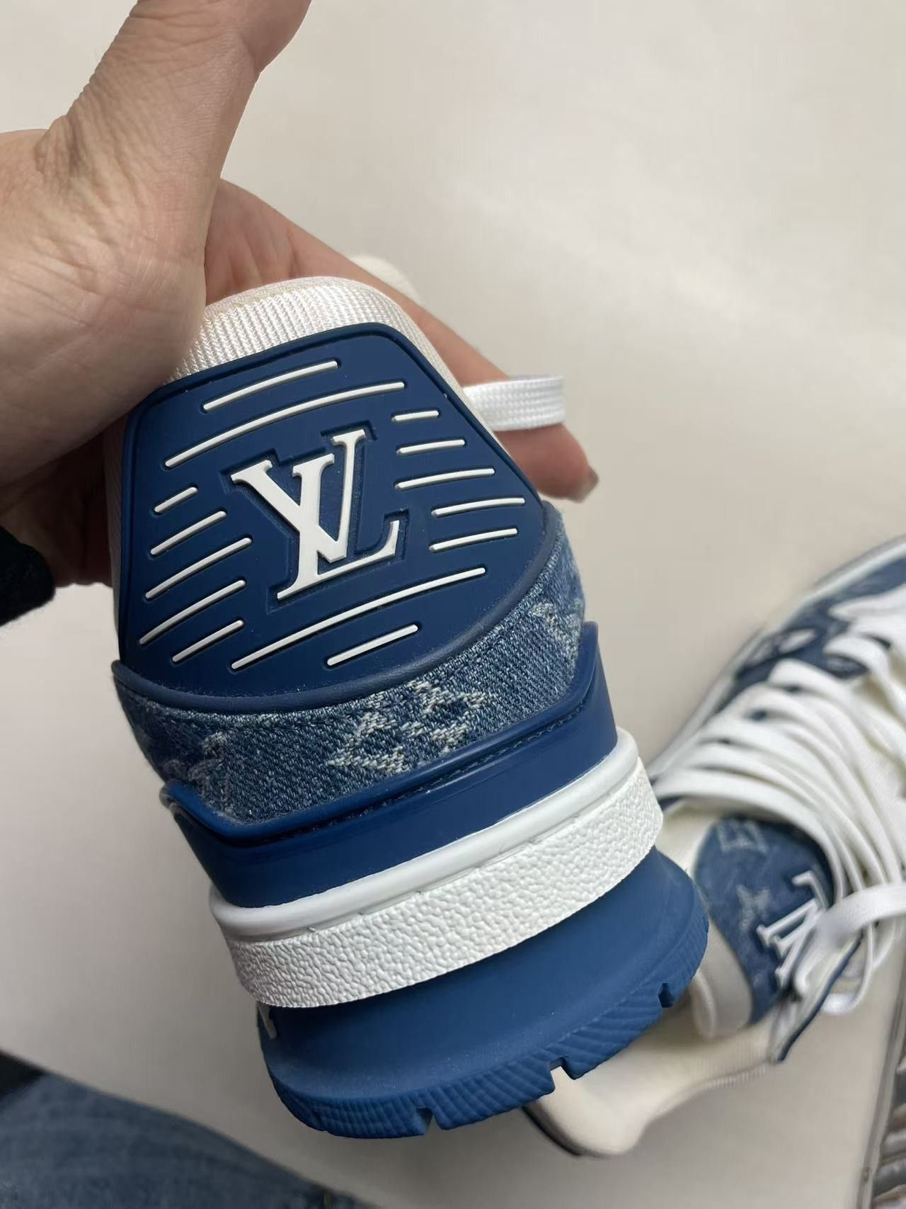Louis Vuitton Louis Vuitton Denim Monogram Trainer Sneakers Size US 6.5 / IT 36.5 - 8 Thumbnail