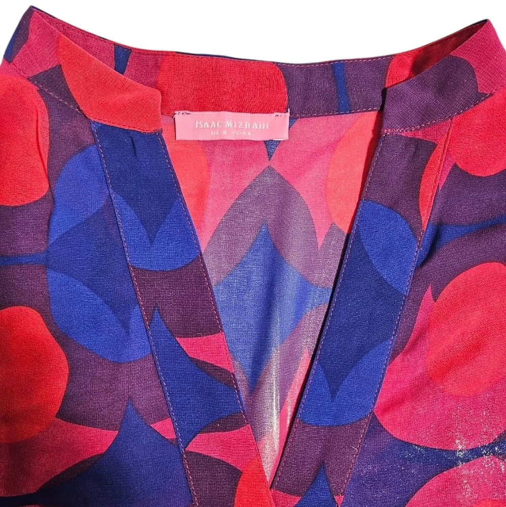 Isaac Mizrahi Isaac Mizrahi Sheer 3/4 Sleeve Silk Tunic Medium Size M / US 6-8 / IT 42-44 - 4 Thumbnail