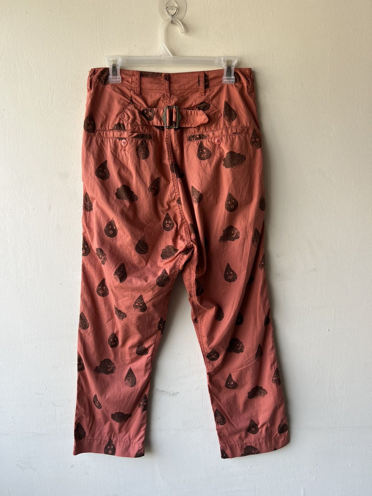 Ne-Net Ne-net Raindrops Clouds Printed Buckle Back Cropped Pant Size US 29 - 3 Thumbnail