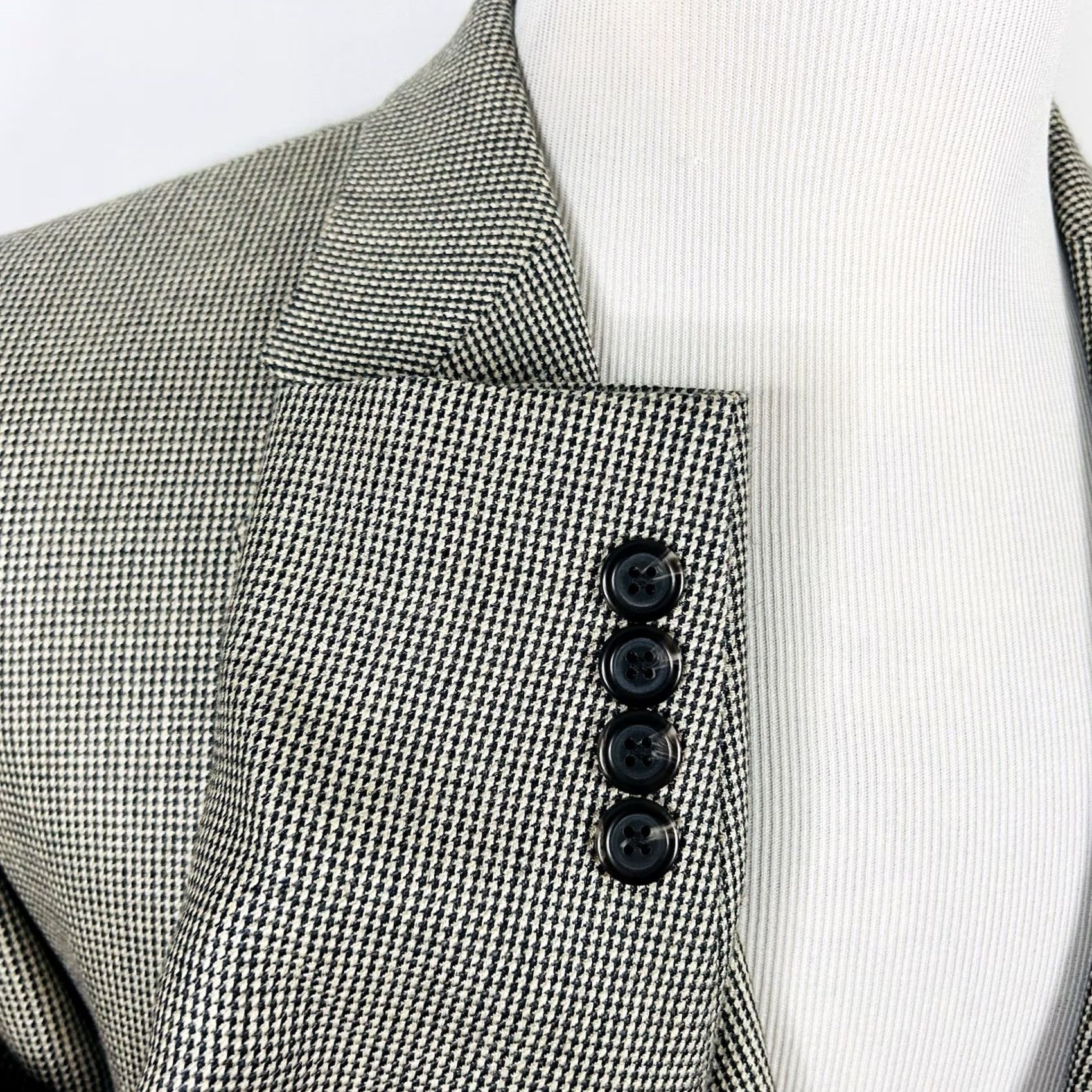 Chaps Chaps Sport Coat 42R Silk Wool Blend Gold Houndstooth Two-Button Lined Vented Jacket Men Regular Notch Lapel Vintage No Size US XS / EU 42 / 0 - 5 Thumbnail