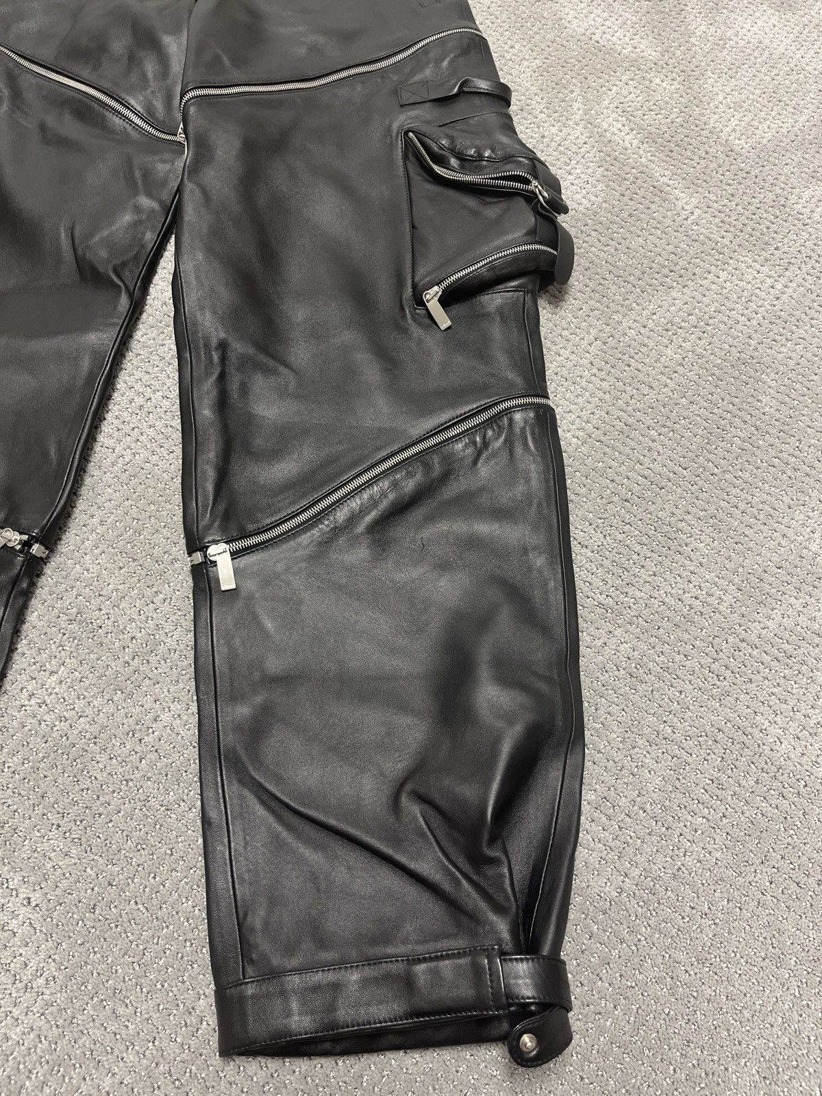 Off-White Off-White Zip Leather Cargo Pants Size US 38 / EU 54 - 5 Thumbnail