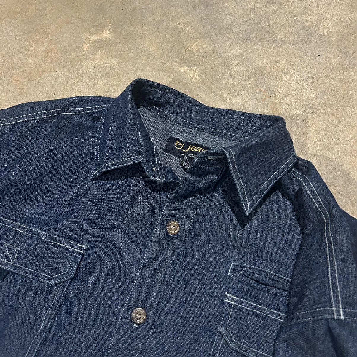 Southpole × Vintage Vintage 2000s PJ Jeans Stash Pocket Denim Button Up Shirt Size US XL / EU 56 / 4 - 5 Thumbnail