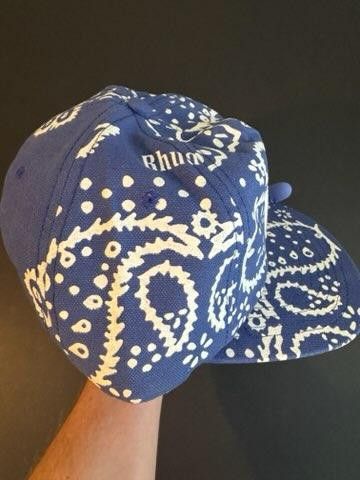 Rhude Rhude Rhepurposed “R” Hat Blue/Paisley Size ONE SIZE - 2 Thumbnail